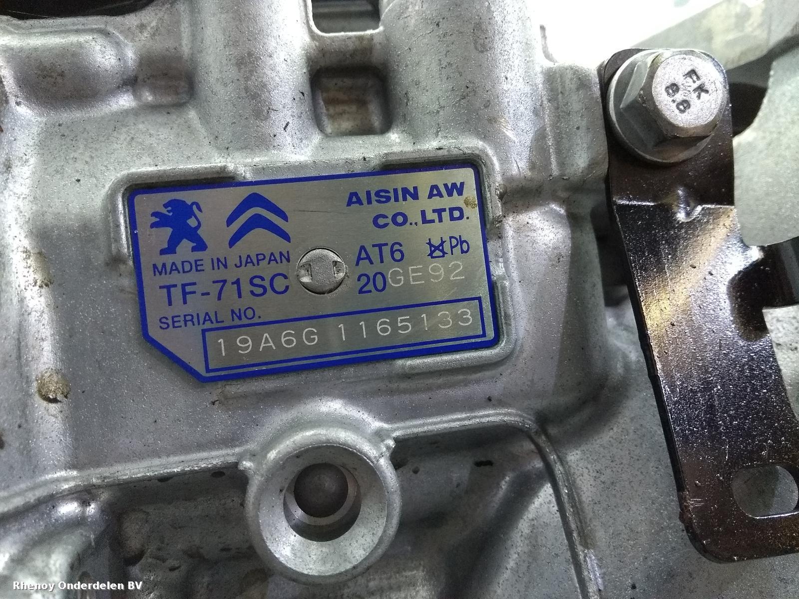 View Auto part TRANSMISSIE / VERSNELLINGSBAK CITROEN C3 2019