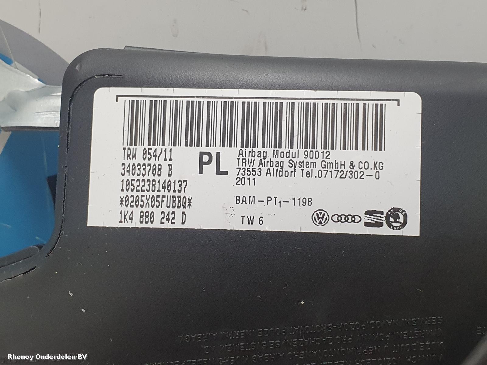 View Auto part AIRBAG RECHTS SKODA OCTAVIA 2011