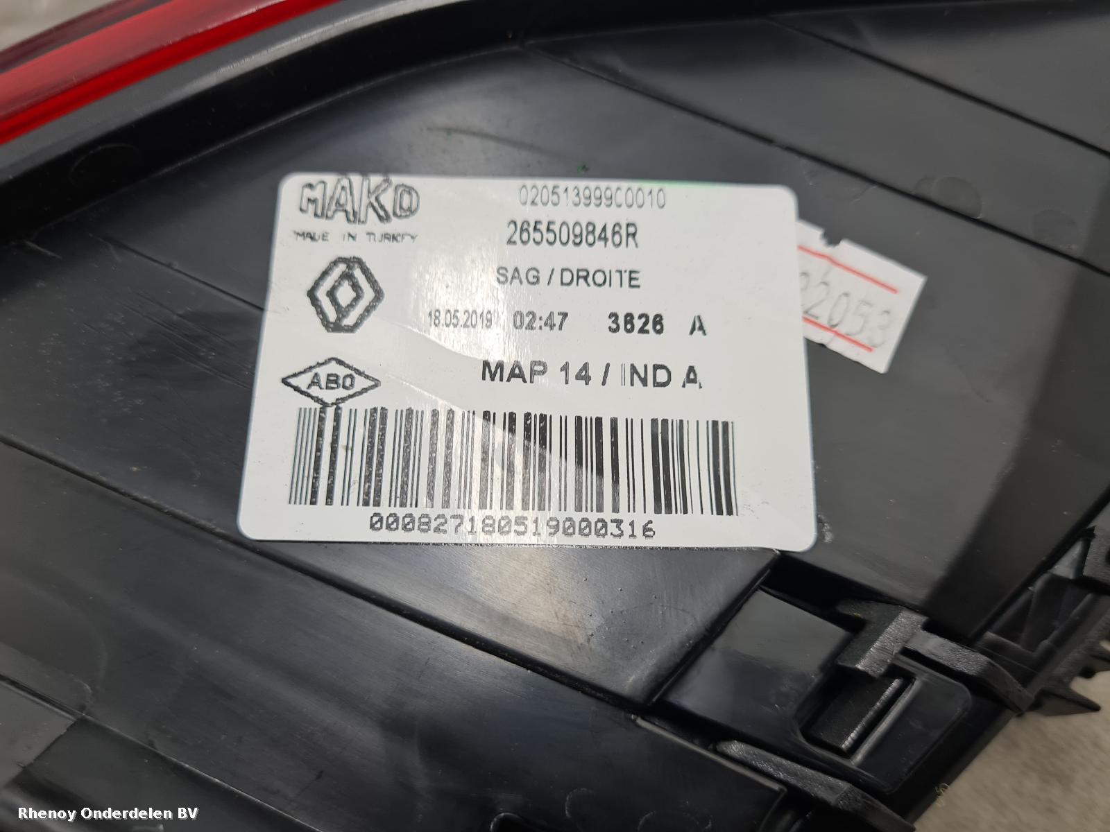 View Auto part ACHTERLICHT R RENAULT CLIO 2019