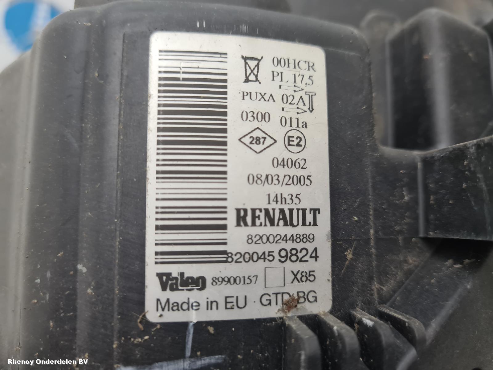 2005 RENAULT CLIO KOPLAMP L View Auto part KOPLAMP L RENAULT CLIO 2005