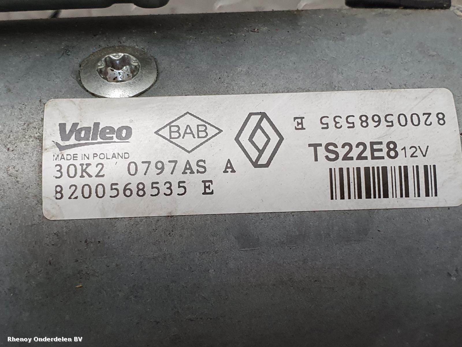 2014 RENAULT MASTER STARTMOTOR View Auto part STARTMOTOR RENAULT MASTER 2014