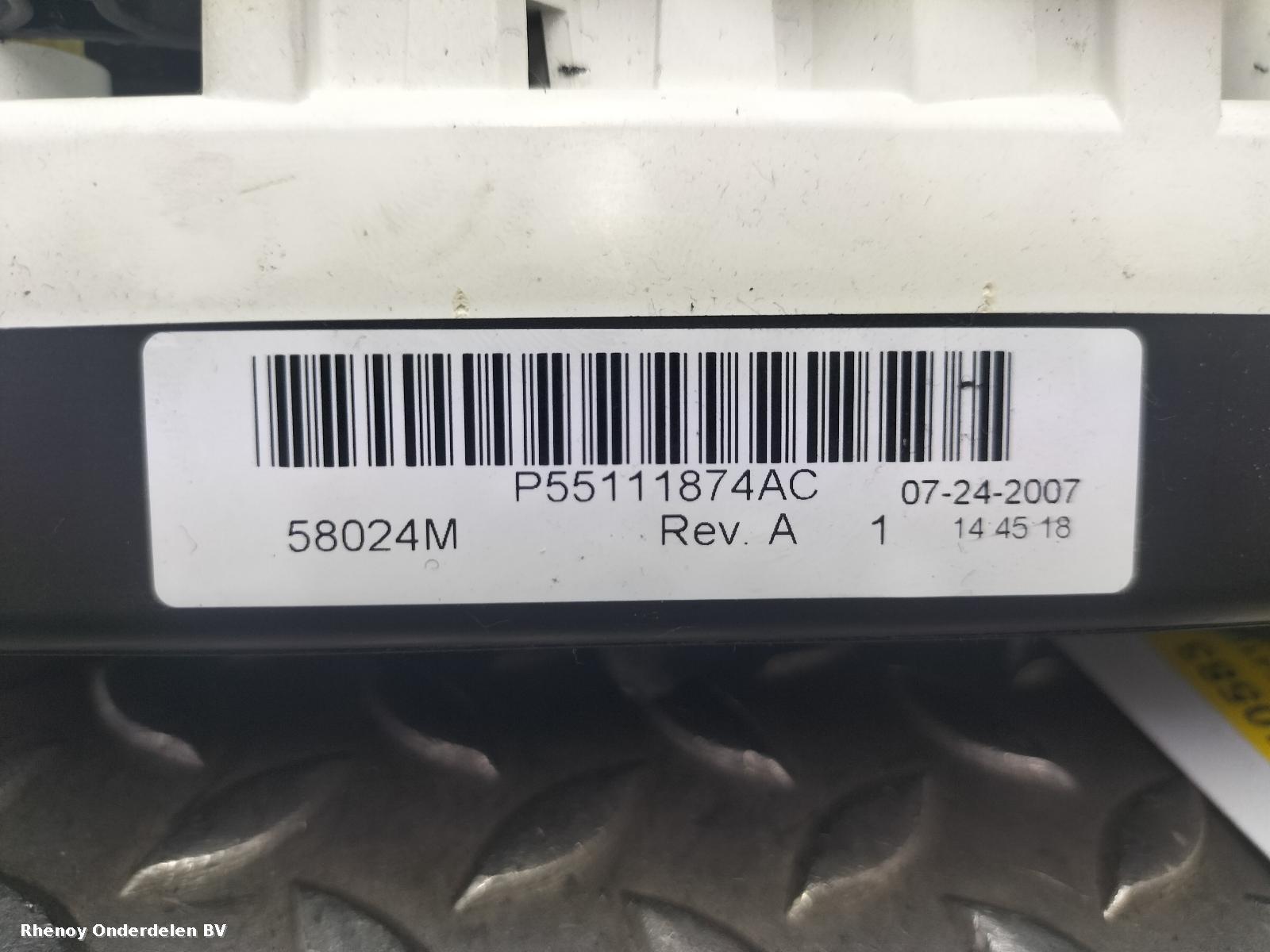 2008 DODGE CALIBER KACHEL BEDIENINGSPANEEL View Auto part KACHEL BEDIENINGSPANEEL DODGE CALIBER 2008