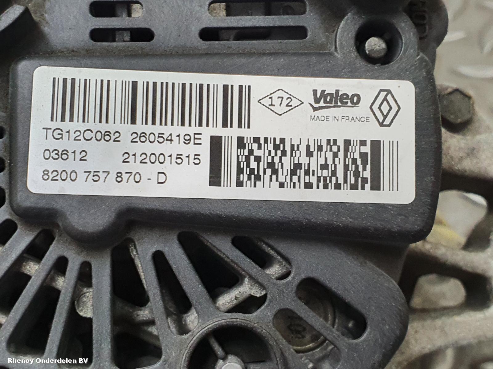 View Auto part DYNAMO RENAULT MEGANE 2012