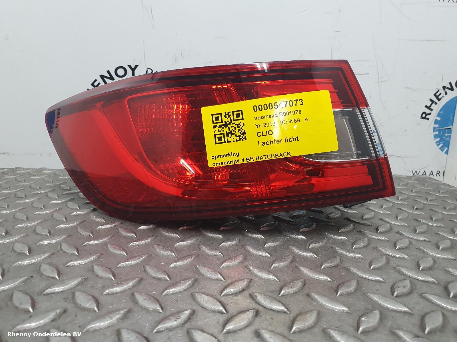 Bekijk Auto-onderdeel ACHTERLICHT L RENAULT CLIO 2013