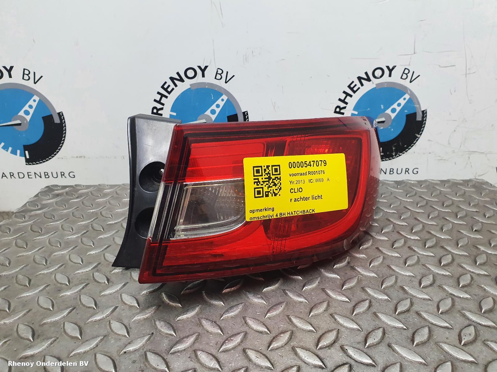 Bekijk Auto-onderdeel ACHTERLICHT R RENAULT CLIO 2013
