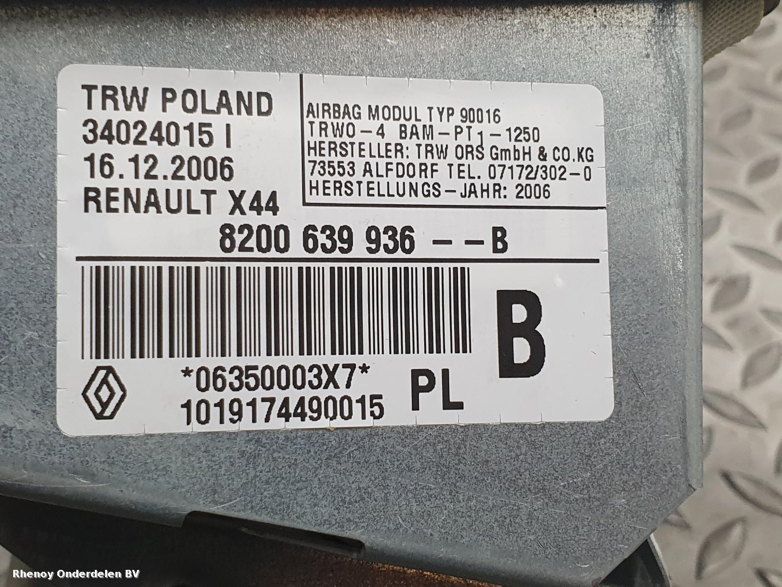 View Auto part AIRBAG SET RENAULT TWINGO 2007