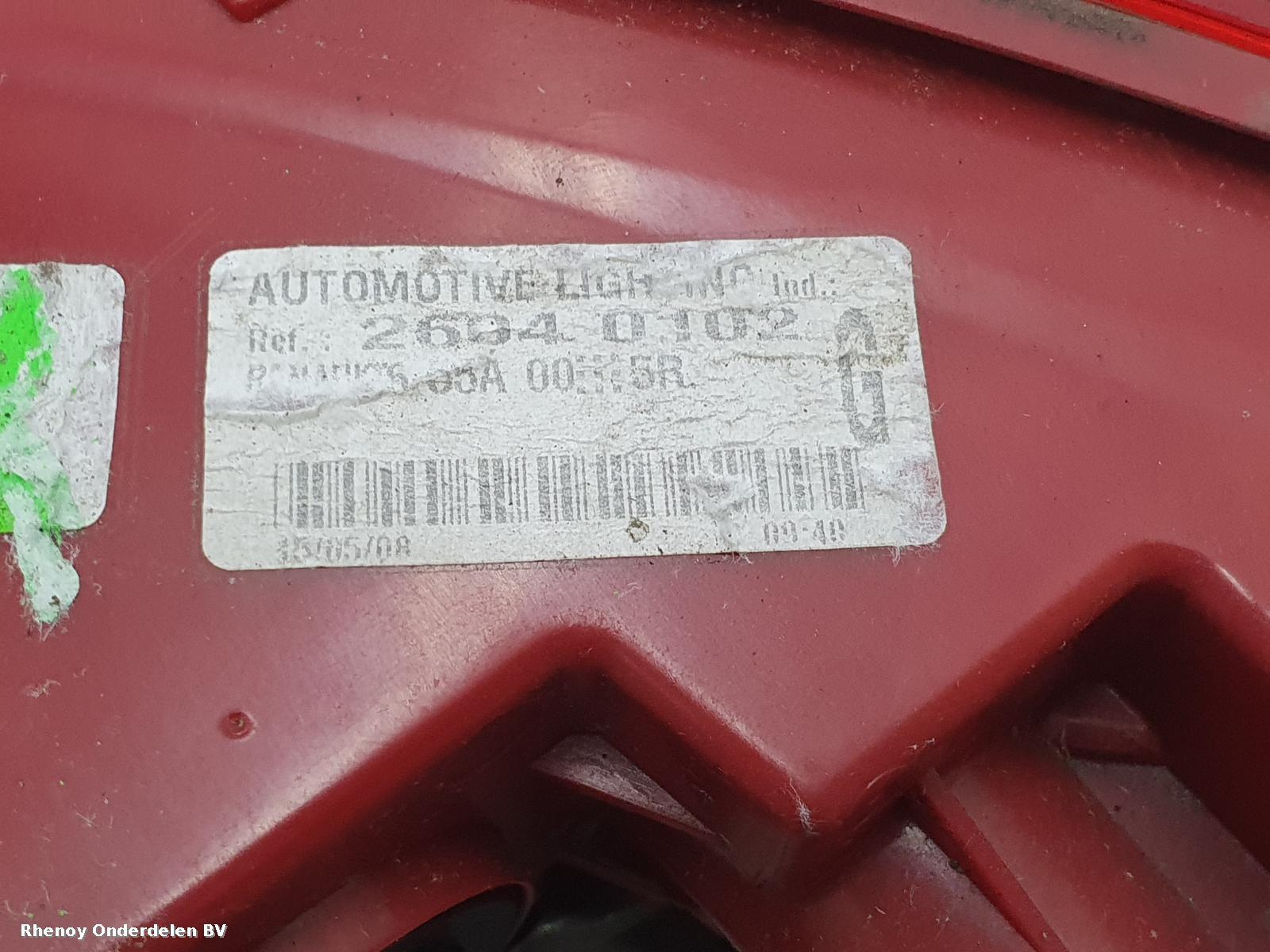 2008 RENAULT LAGUNA ACHTERLICHT L View Auto part ACHTERLICHT L RENAULT LAGUNA 2008