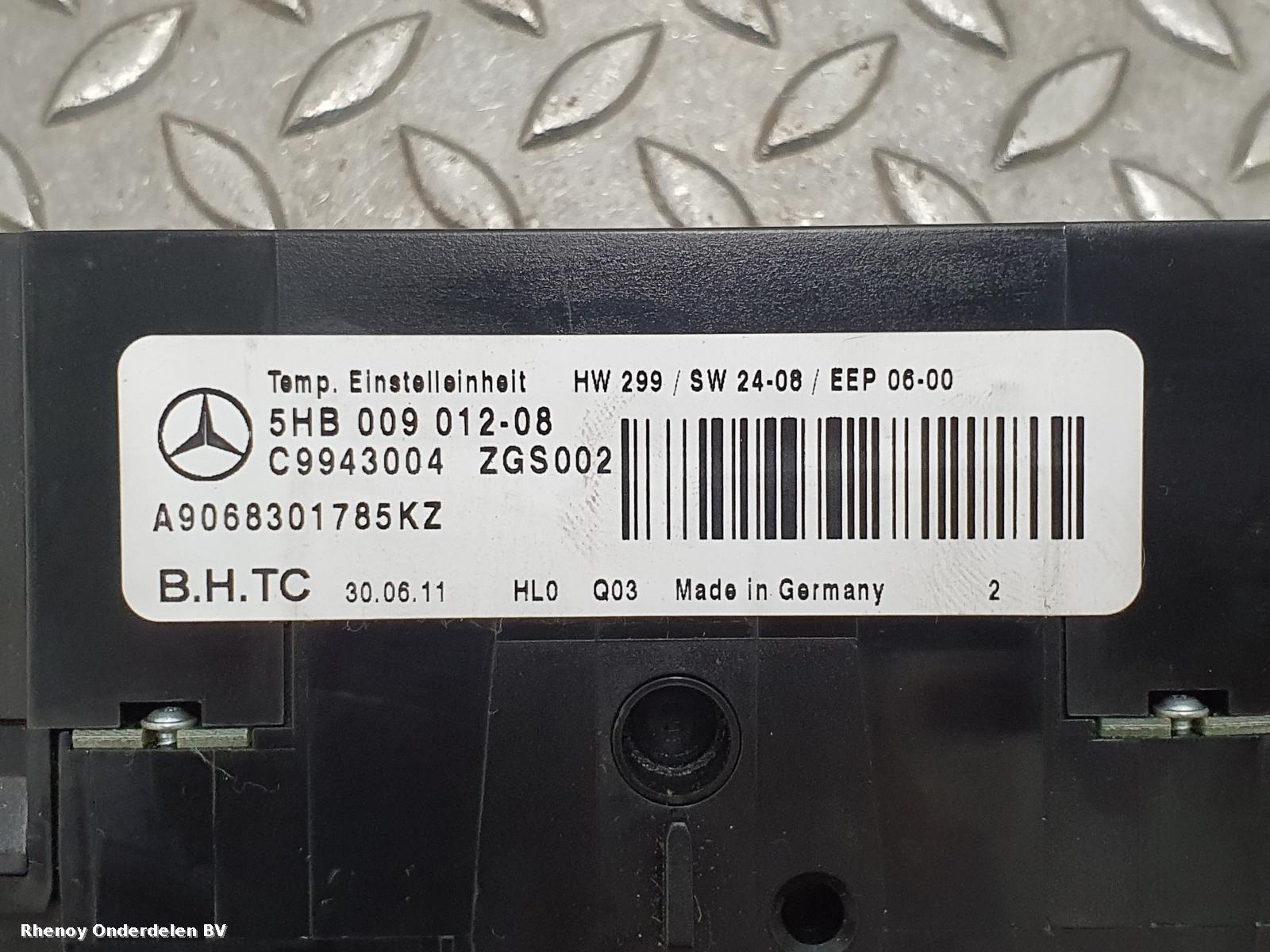 View Auto part KACHEL BEDIENINGSPANEEL MERCEDES SPRINTER 2011