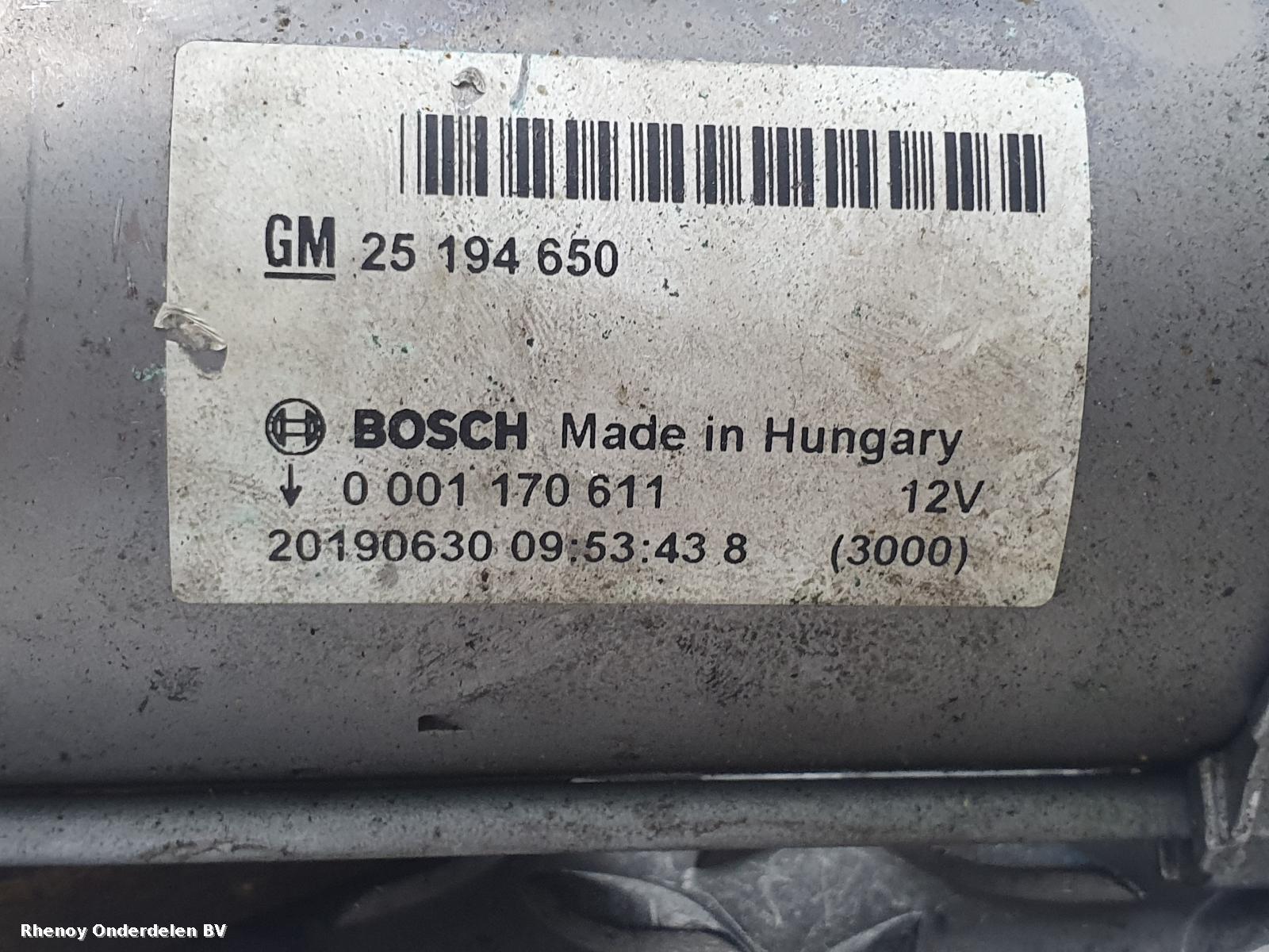 2019 OPEL / VAUXHALL CORSA STARTMOTOR View Auto part STARTMOTOR OPEL / VAUXHALL CORSA 2019