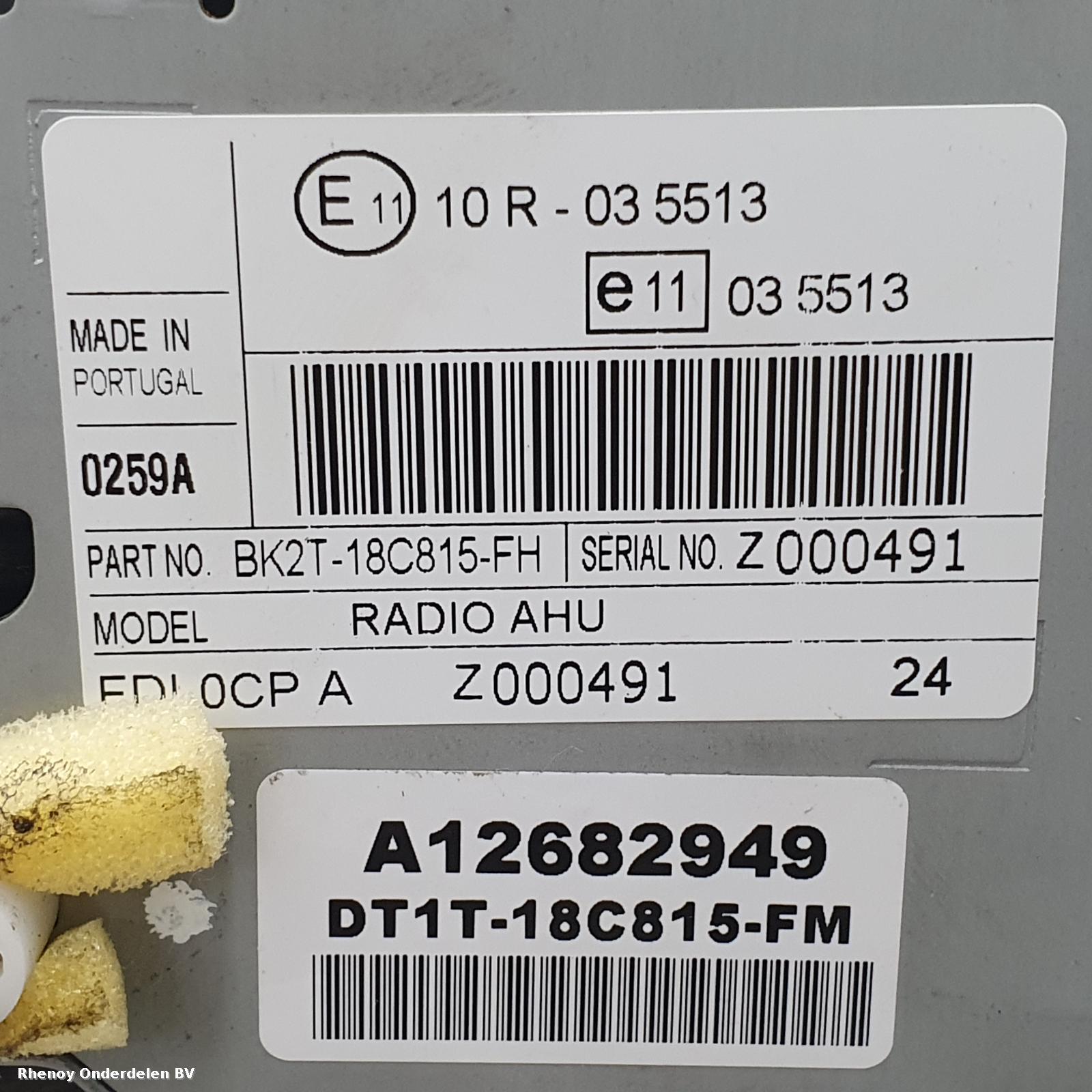 View Auto part RADIO FORD TRANSIT CONNECT 2015