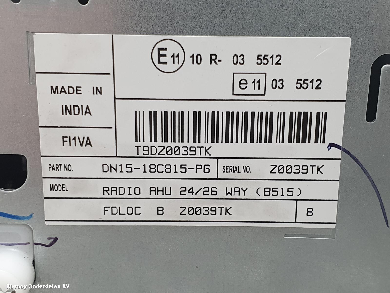 View Auto part RADIO FORD ECOSPORT 2015