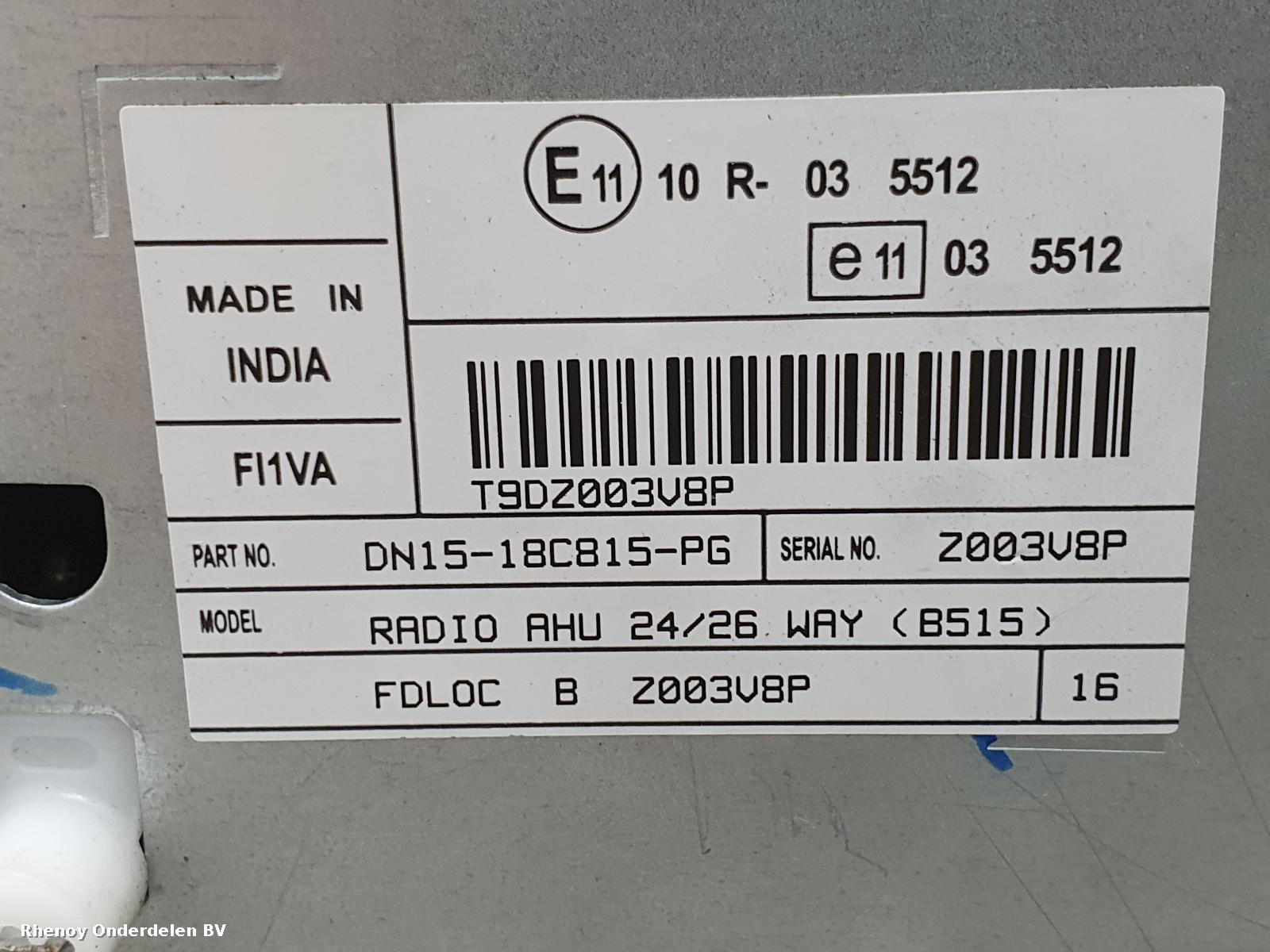 View Auto part RADIO FORD ECOSPORT 2015