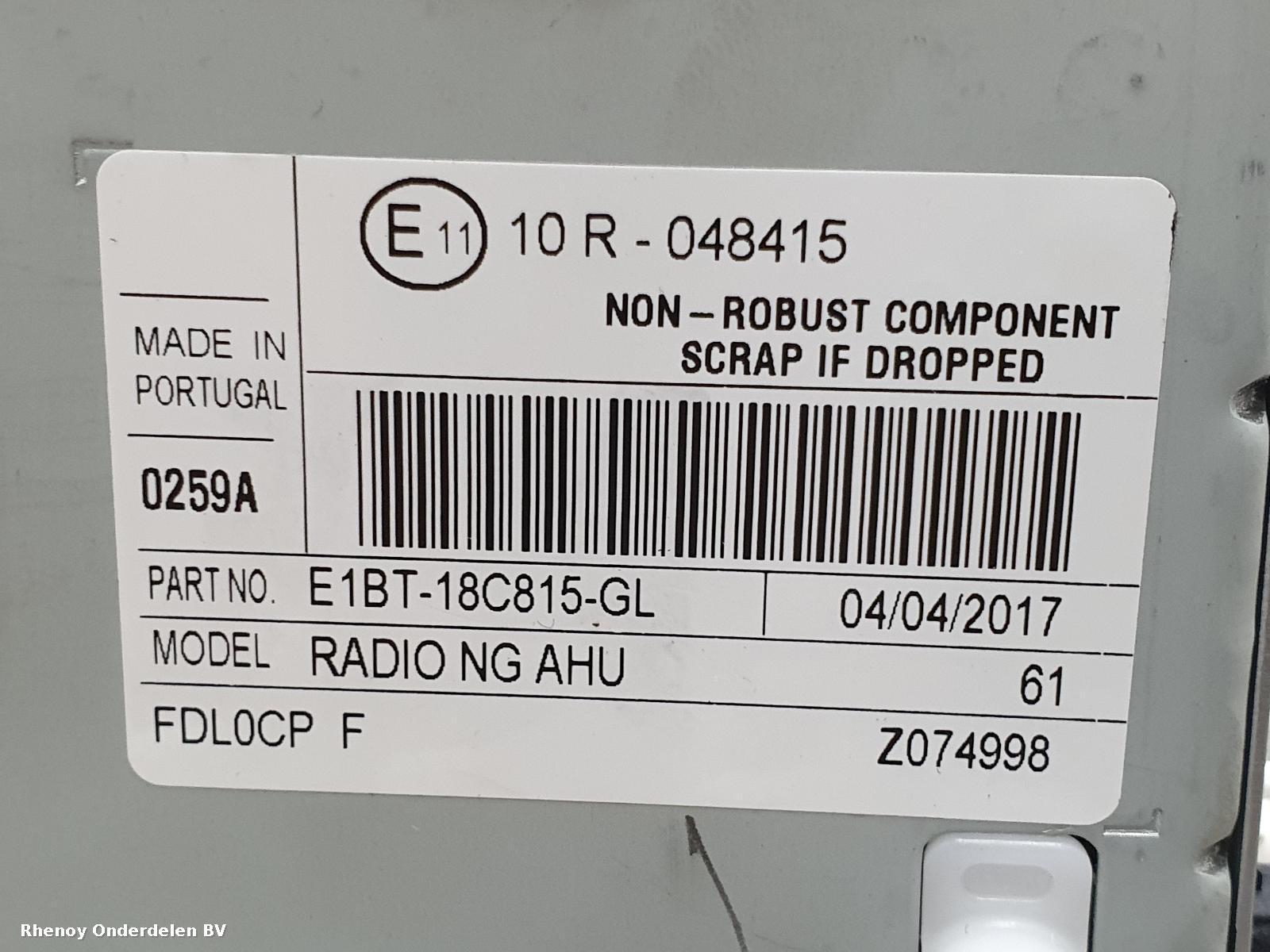 View Auto part RADIO FORD FIESTA 2017