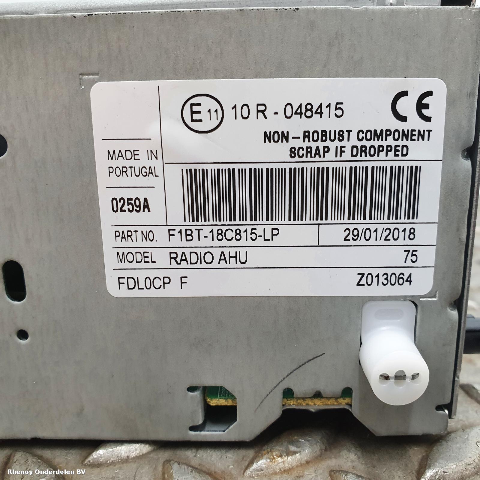 2018 FORD FOCUS RADIO View Auto part RADIO FORD FOCUS 2018
