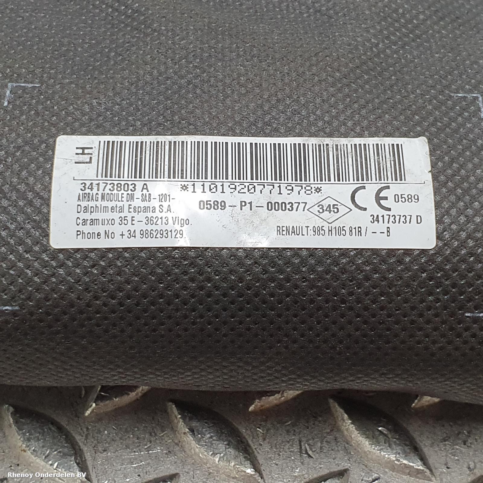 2019 DACIA SANDERO STEPWAY L Air Bag View Auto part L Air Bag DACIA SANDERO STEPWAY 2019