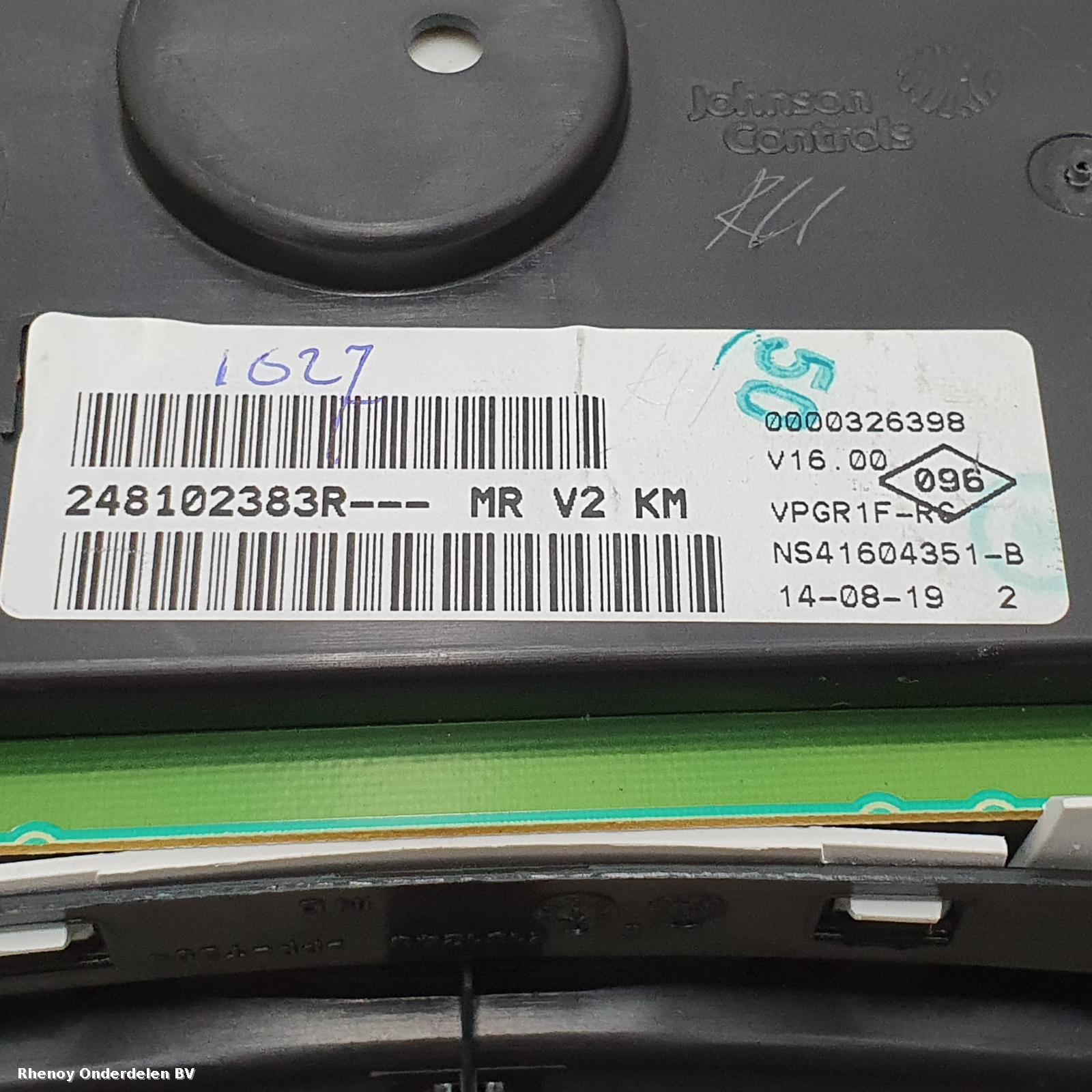 2019 DACIA SANDERO STEPWAY Speedometer View Auto part Speedometer DACIA SANDERO STEPWAY 2019