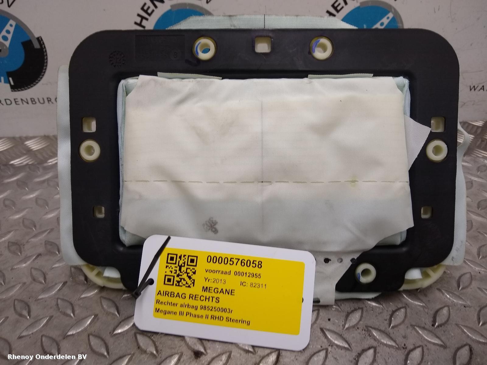 Bekijk Auto-onderdeel AIRBAG RECHTS RENAULT MEGANE 2013