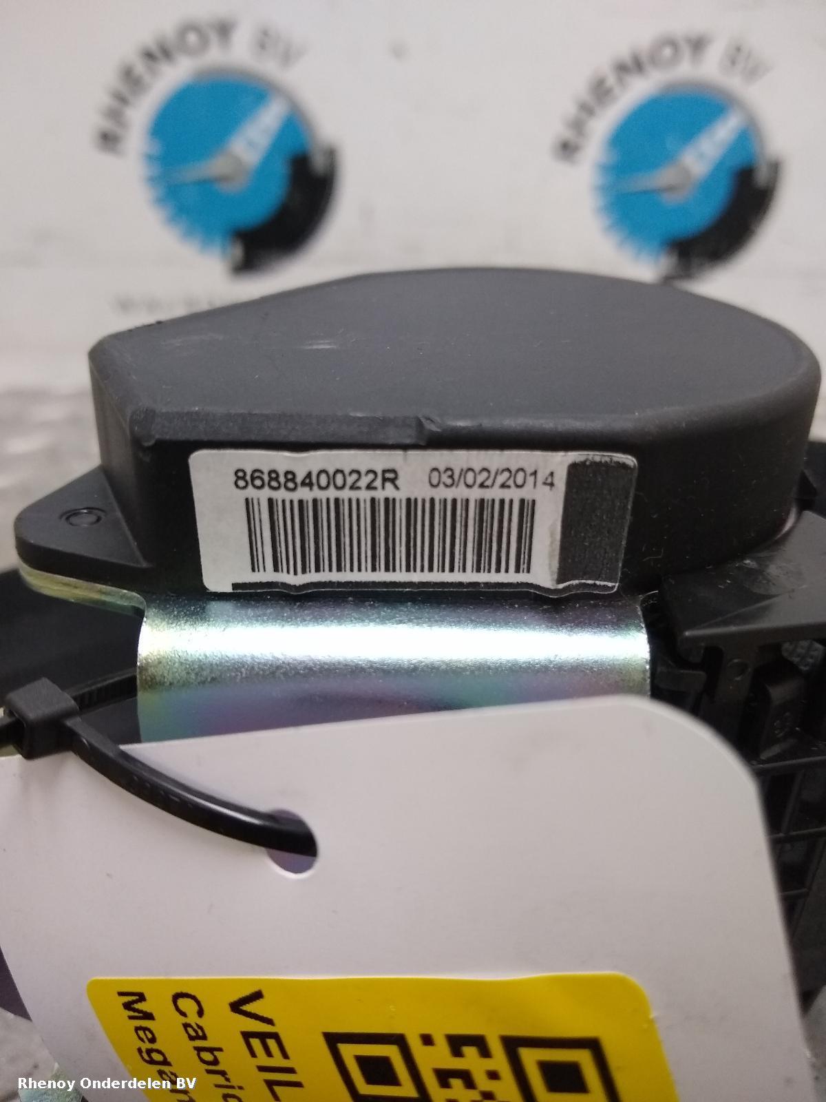 View Auto part Seat Belt RENAULT MEGANE 2014