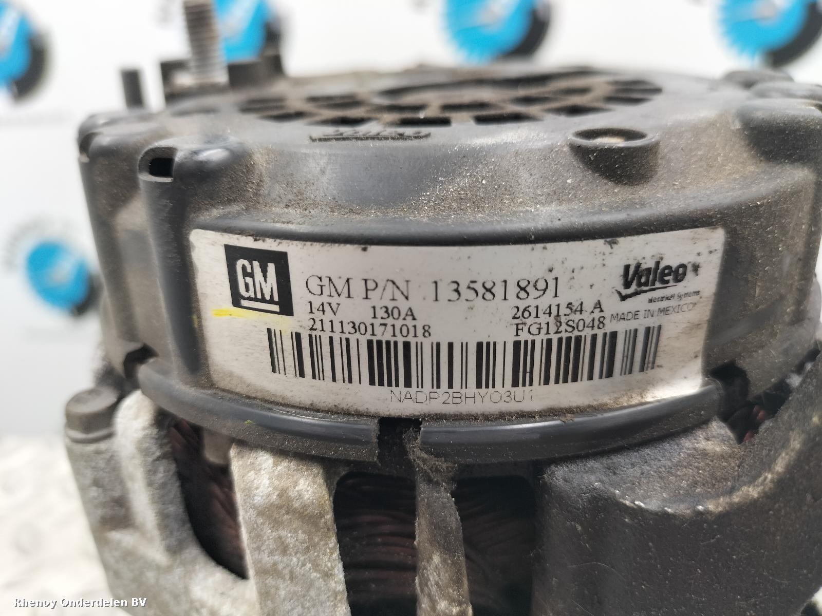2012 OPEL / VAUXHALL ASTRA DYNAMO View Auto part DYNAMO OPEL / VAUXHALL ASTRA 2012