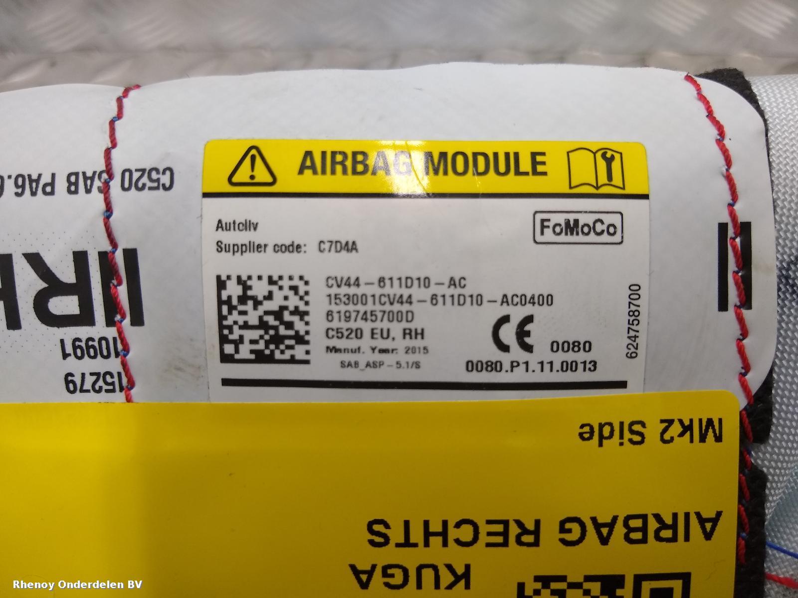 View Auto part AIRBAG RECHTS FORD KUGA 2018