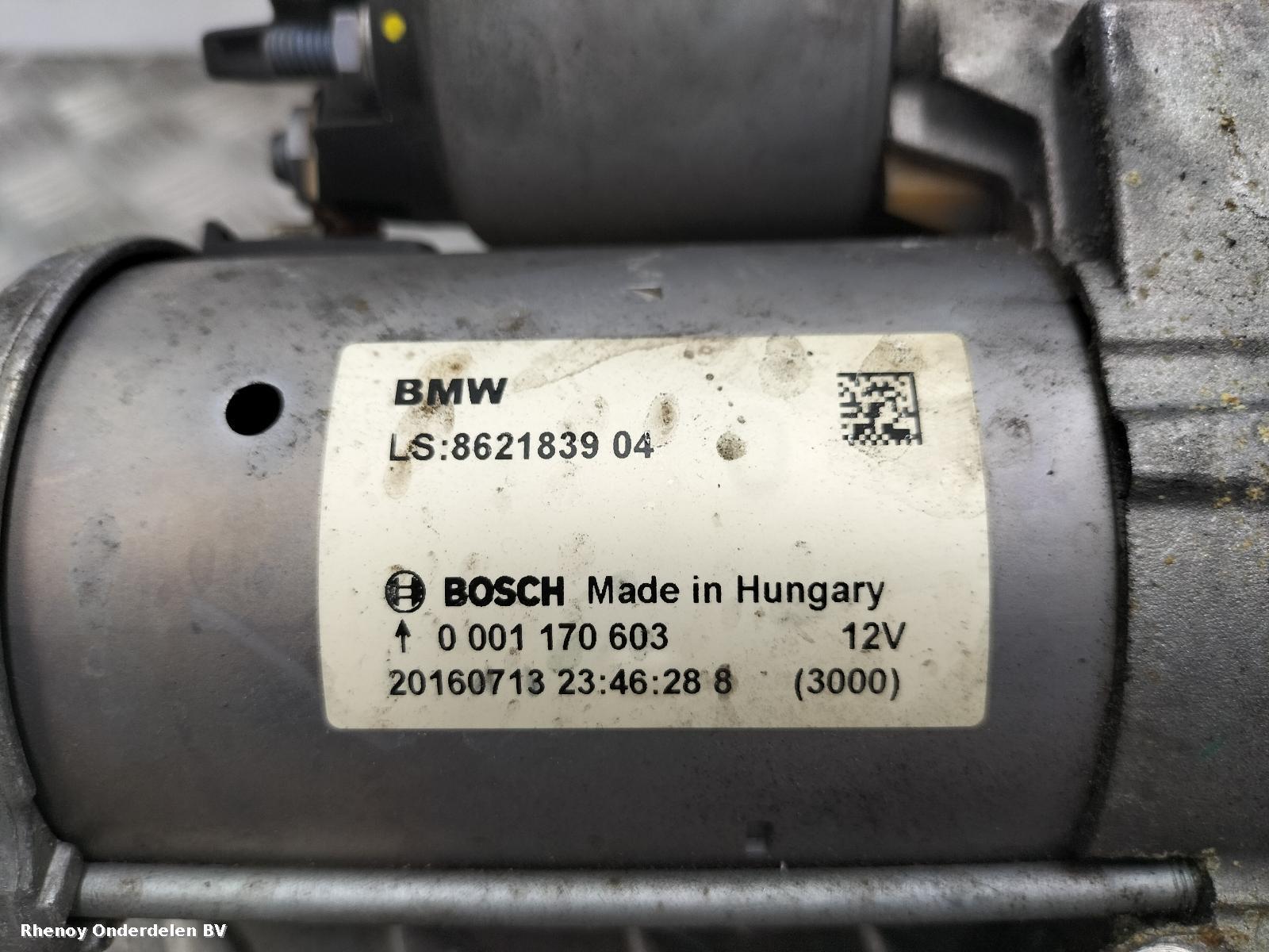 View Auto part STARTMOTOR BMW 3 SERIES 2016