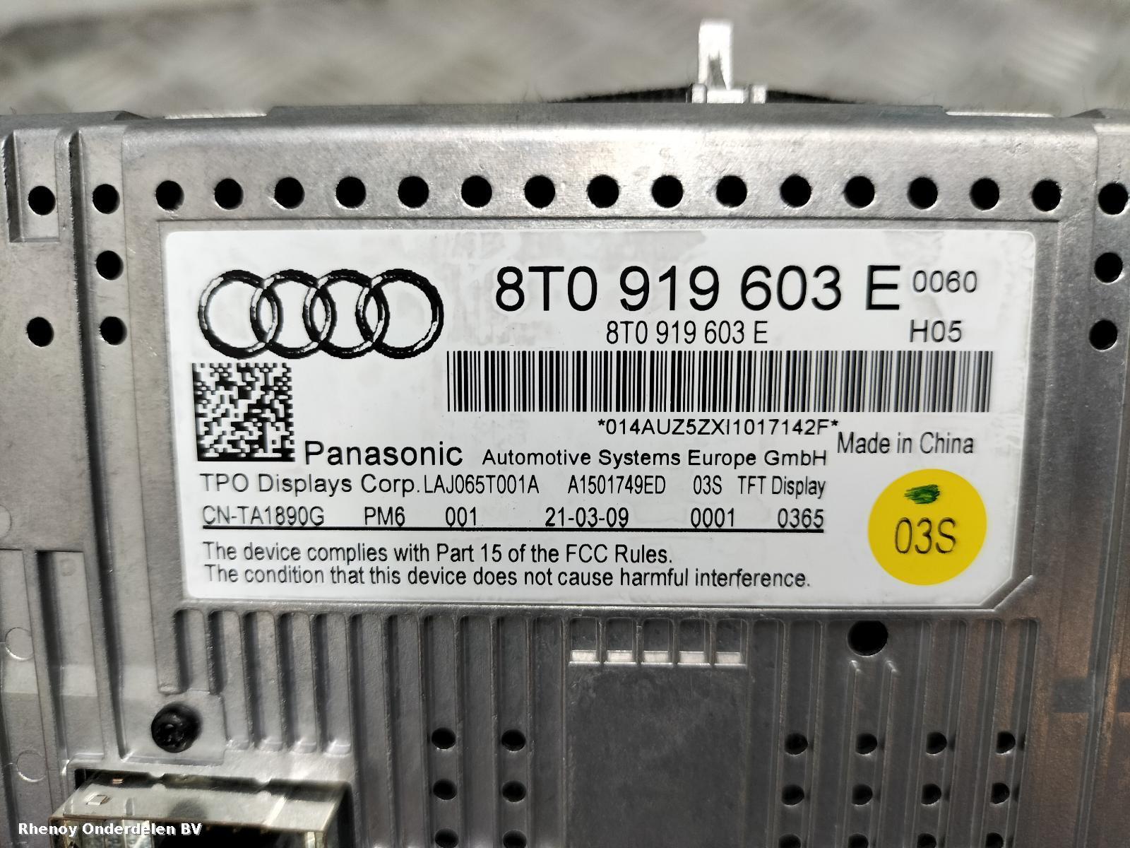 View Auto part INFORMATIE DISPLAY AUDI A5 2009
