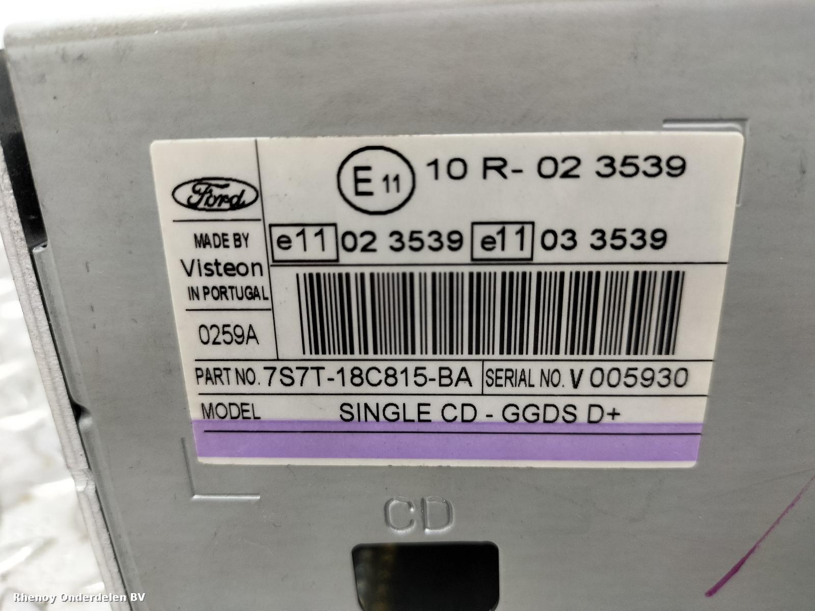 View Auto part RADIO FORD S MAX 2007