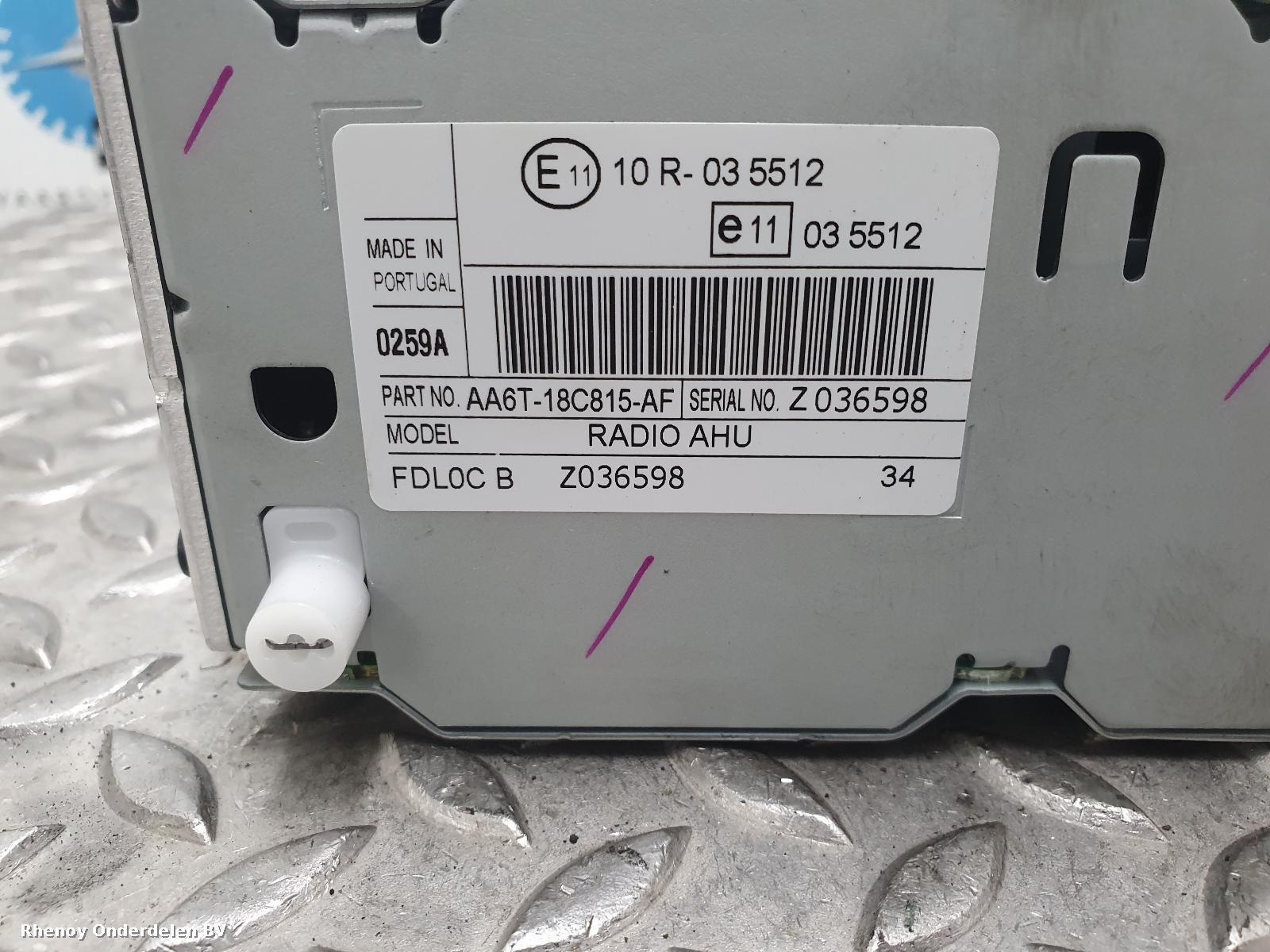 2012 FORD FIESTA RADIO View Auto part RADIO FORD FIESTA 2012