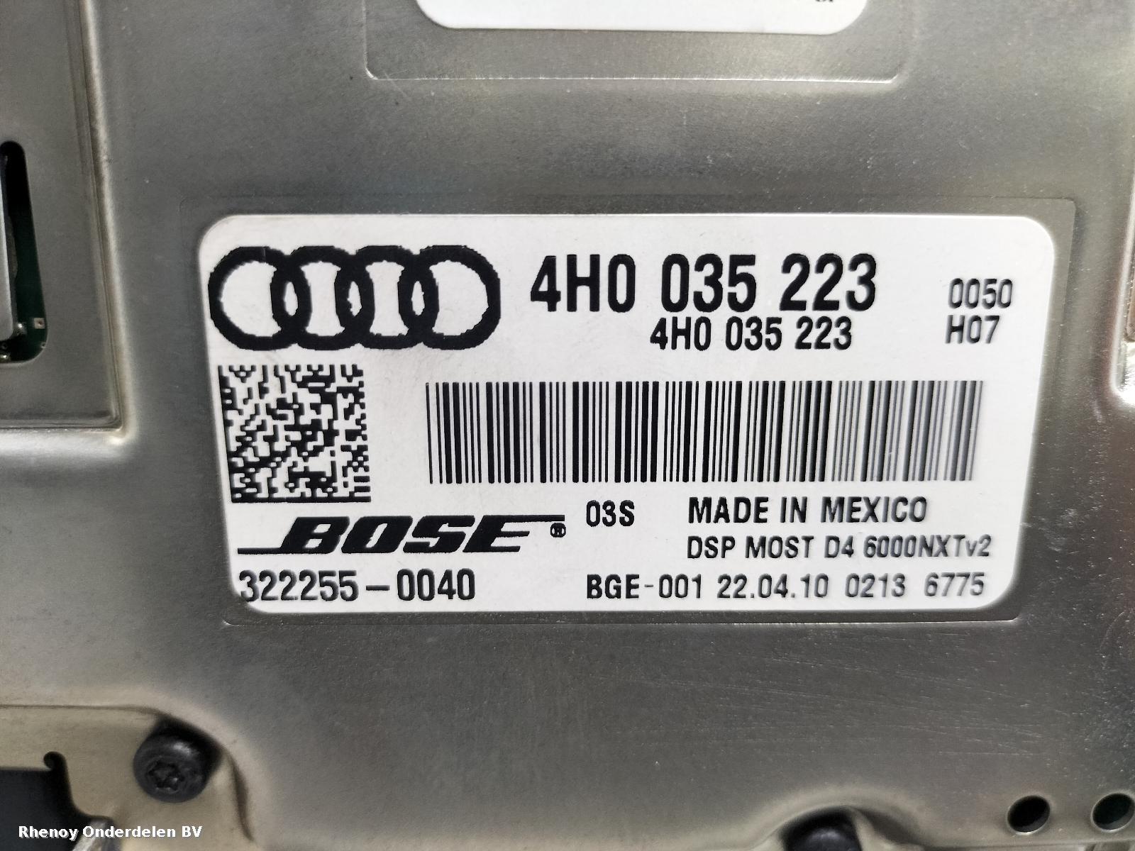 View Auto part VERSTERKER UNIT AUDIO AUDI A8 2010