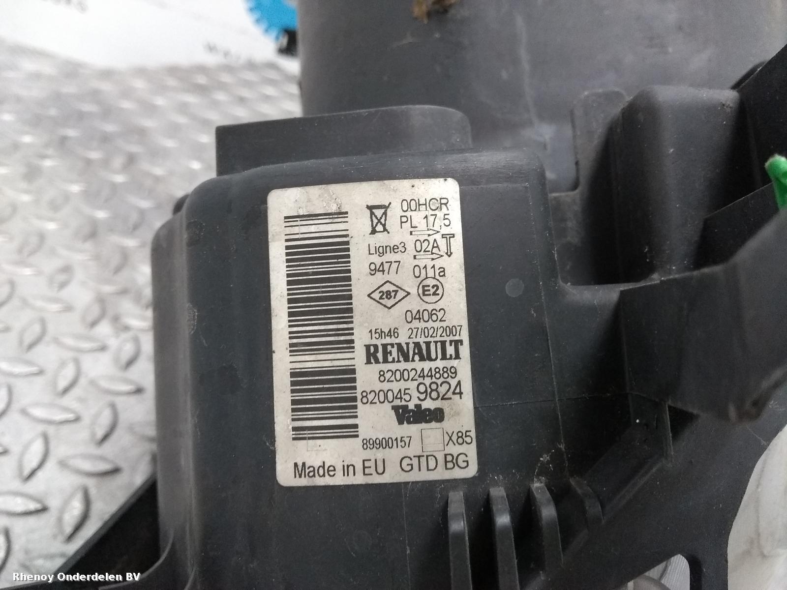 2008 RENAULT CLIO KOPLAMP L View Auto part KOPLAMP L RENAULT CLIO 2008