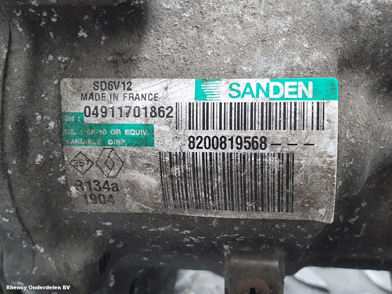 2008 RENAULT CLIO AIRCO COMPRESSOR / AIRCOPOMP View Auto part AIRCO COMPRESSOR / AIRCOPOMP RENAULT CLIO 2008