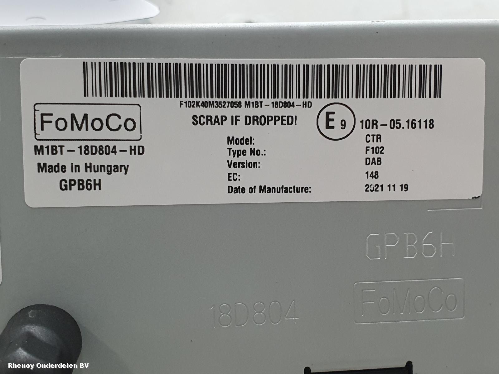 View Auto part RADIO FORD FIESTA 2022