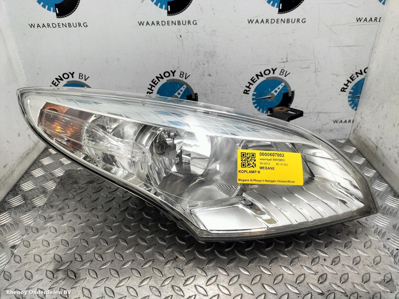 View Auto part R Headlamp RENAULT MEGANE 2012