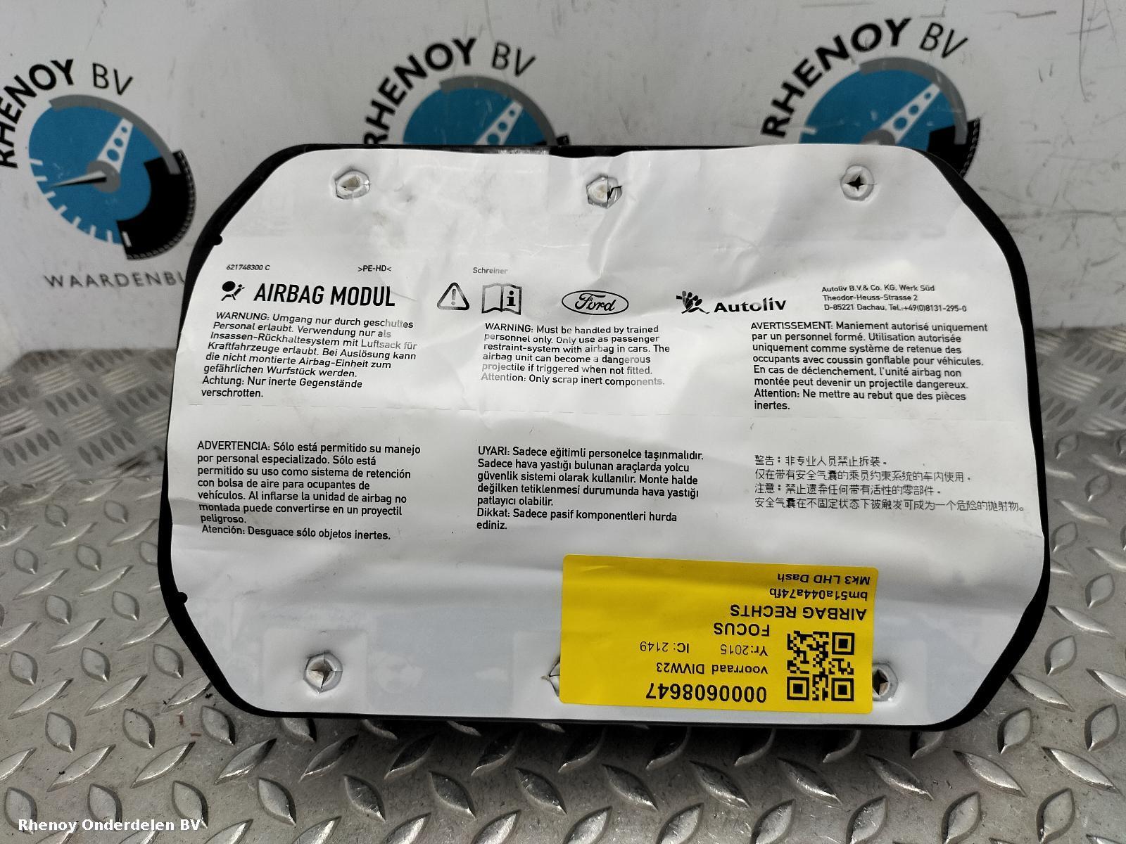 View Auto part R Air Bag FORD FOCUS 2015