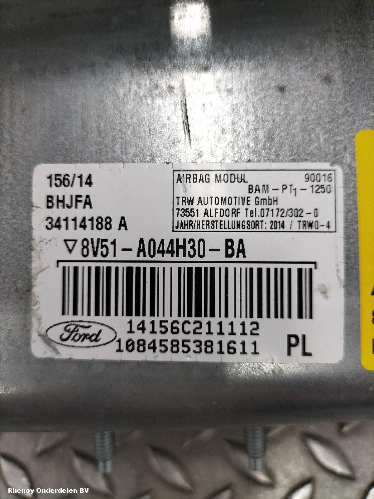 2015 FORD FIESTA AIRBAG RECHTS View Auto part AIRBAG RECHTS FORD FIESTA 2015