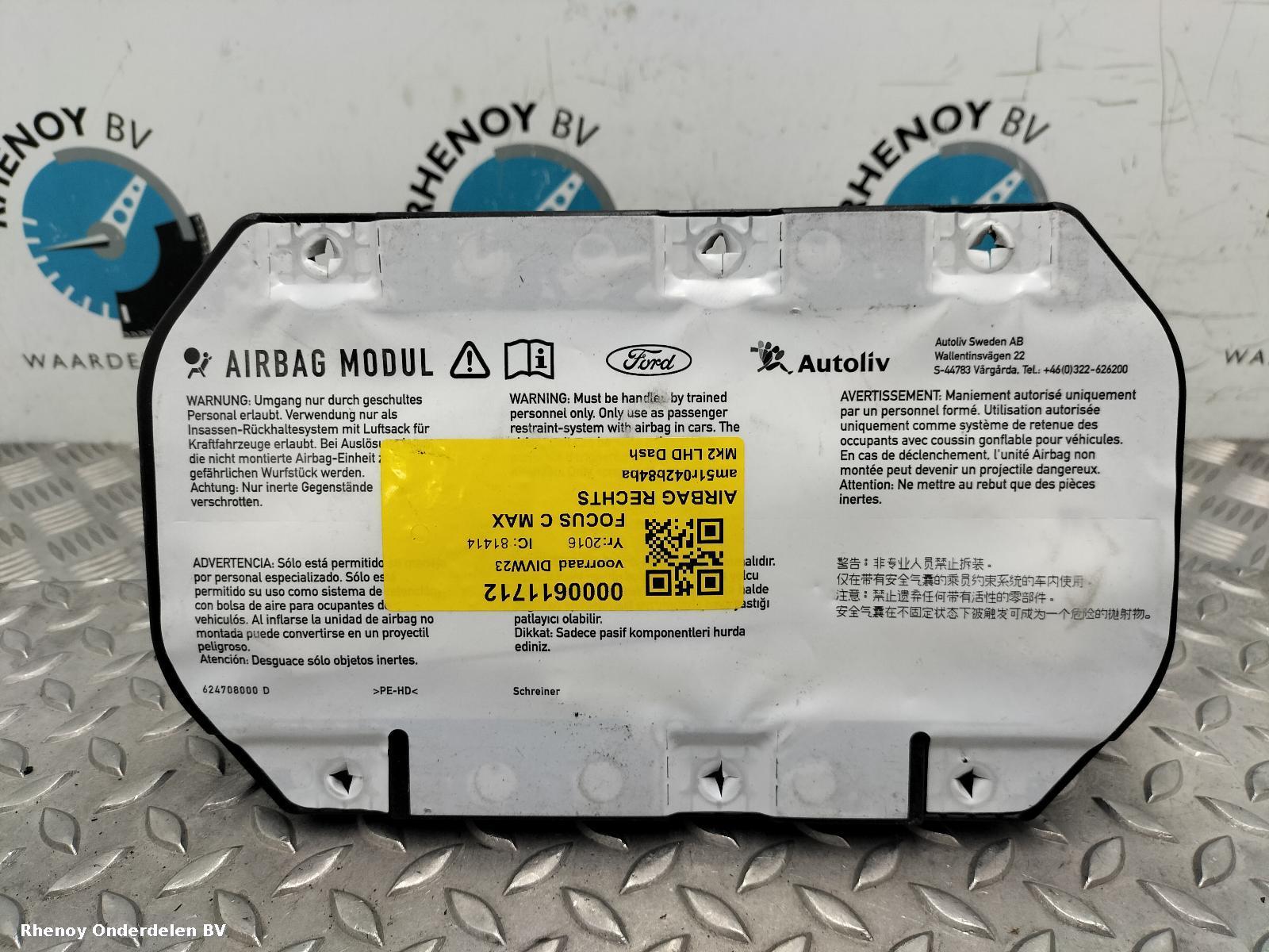 Bekijk Auto-onderdeel AIRBAG RECHTS FORD FOCUS C MAX 2016