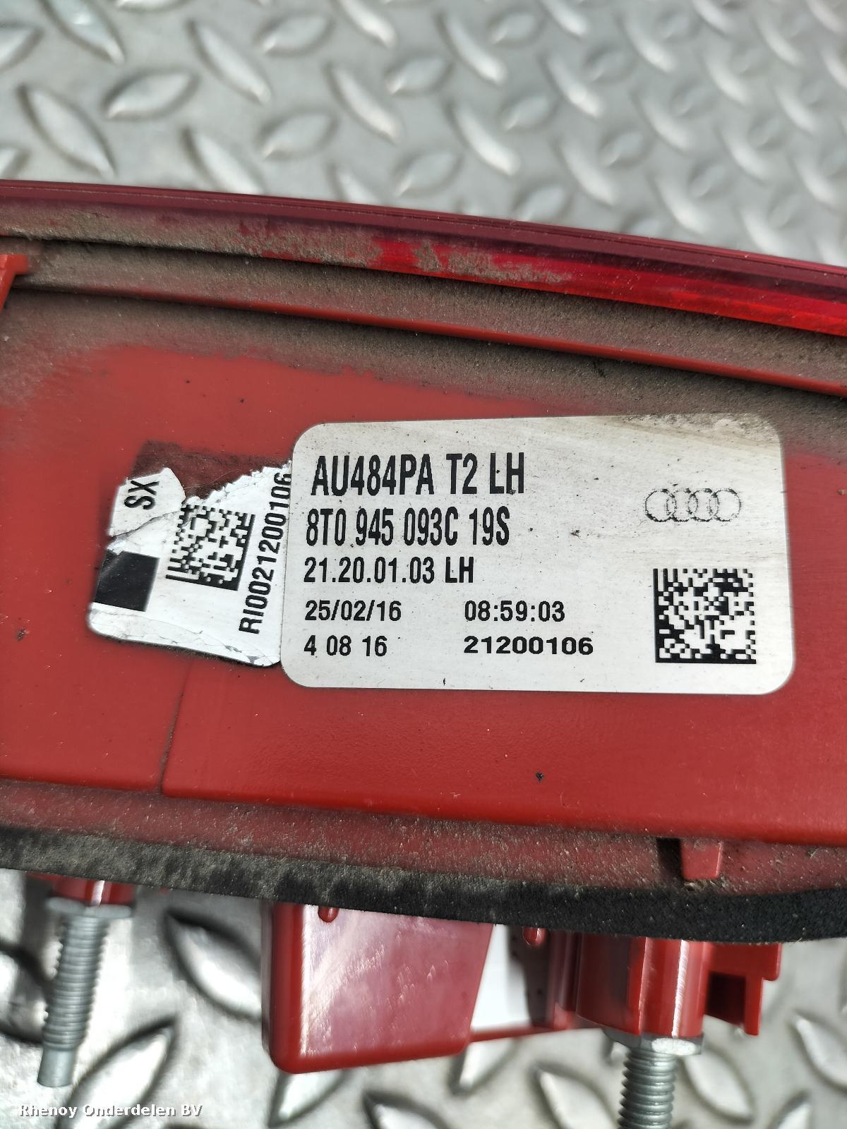 2016 AUDI A5 ACHTERLICHT L View Auto part ACHTERLICHT L AUDI A5 2016