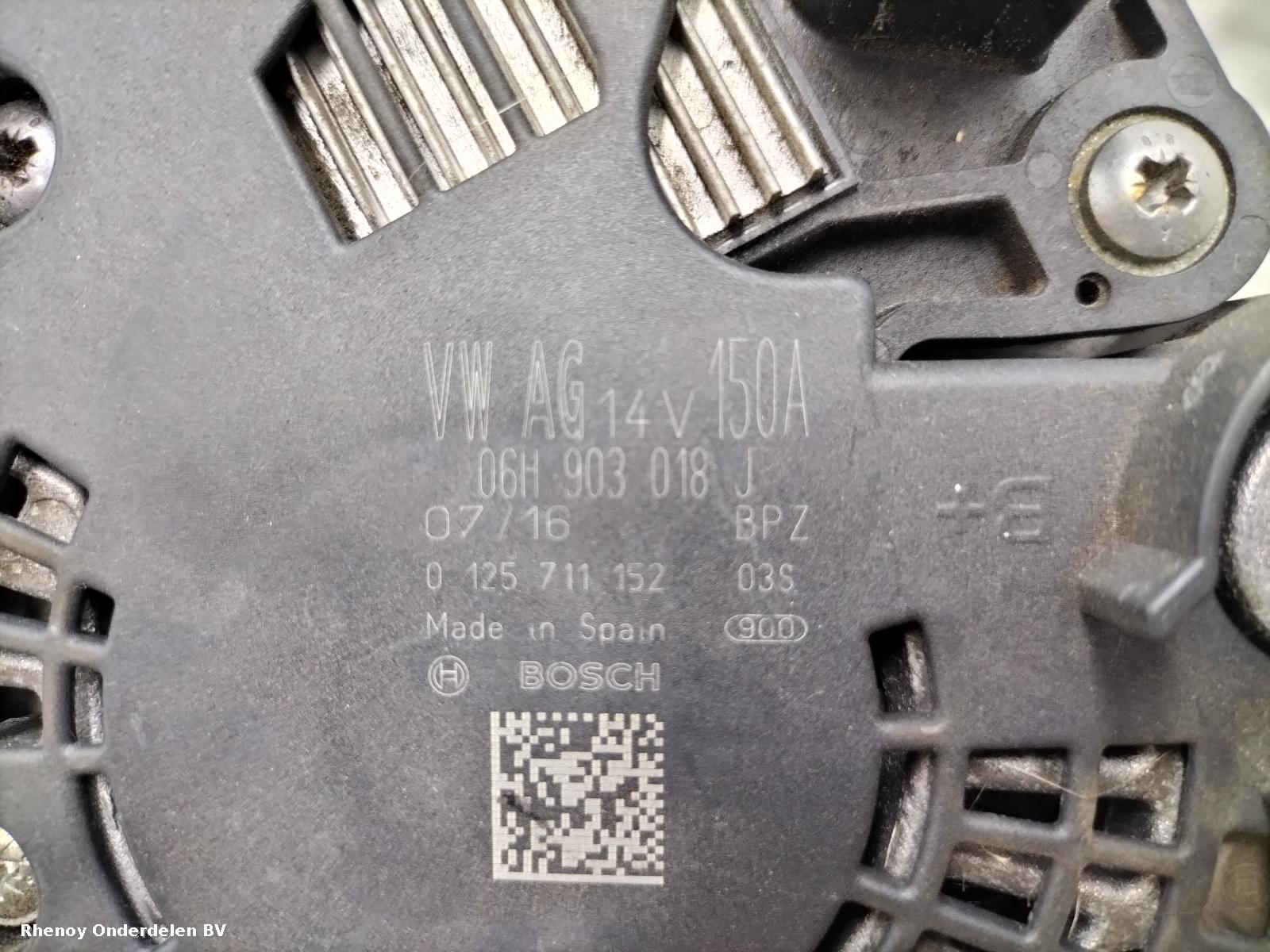 2016 AUDI A5 DYNAMO View Auto part DYNAMO AUDI A5 2016