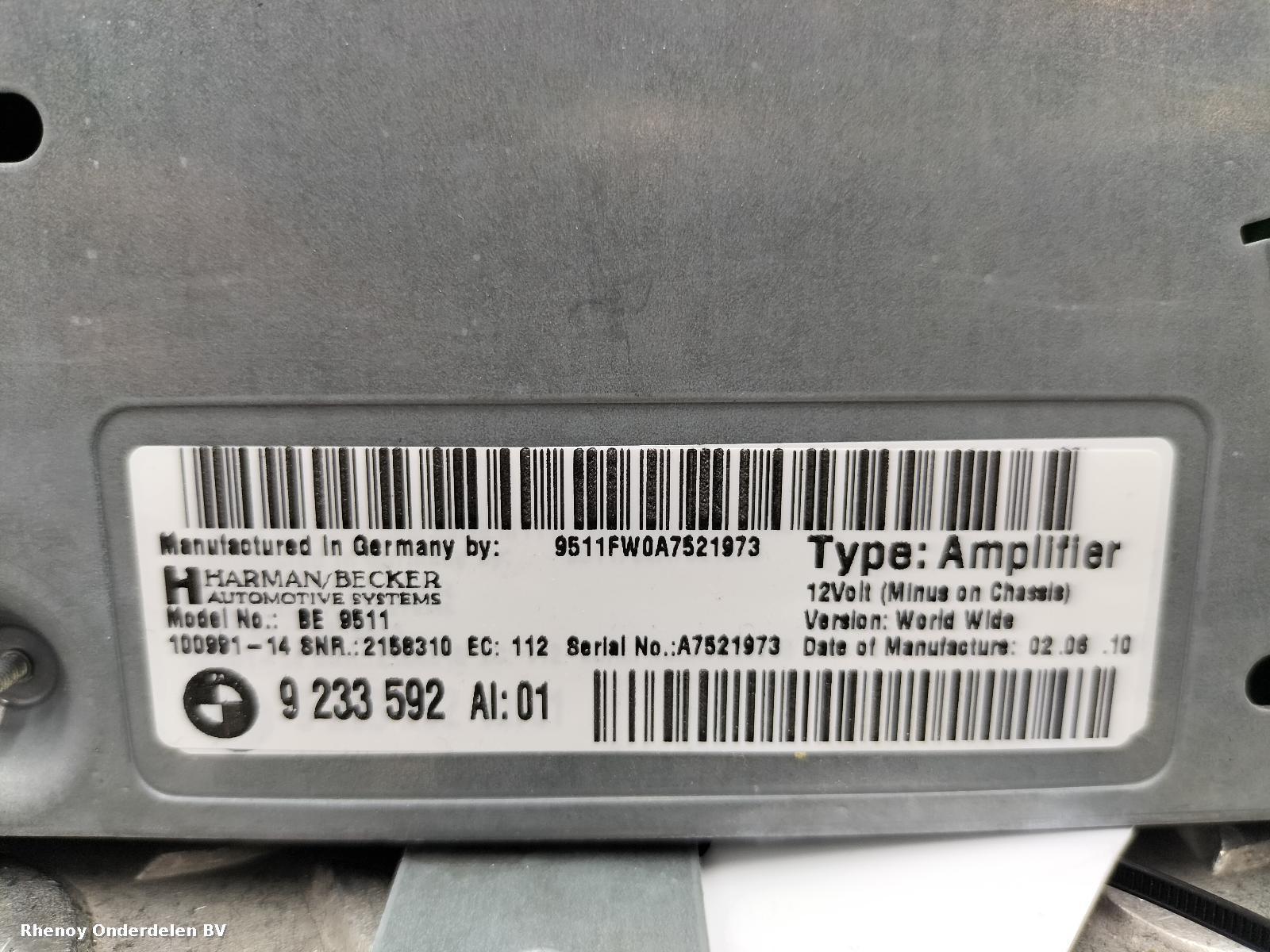 View Auto part VERSTERKER UNIT AUDIO BMW 5 SERIES 2010