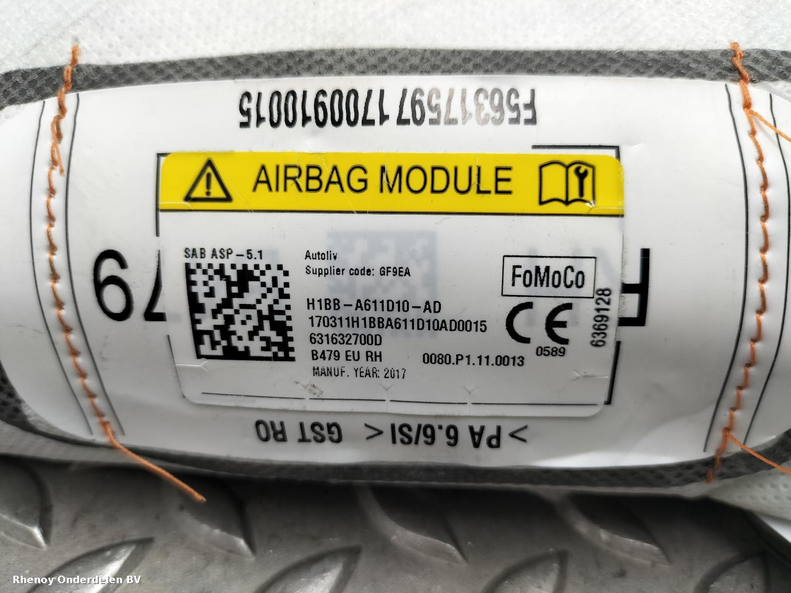 View Auto part R Air Bag FORD FIESTA 2021