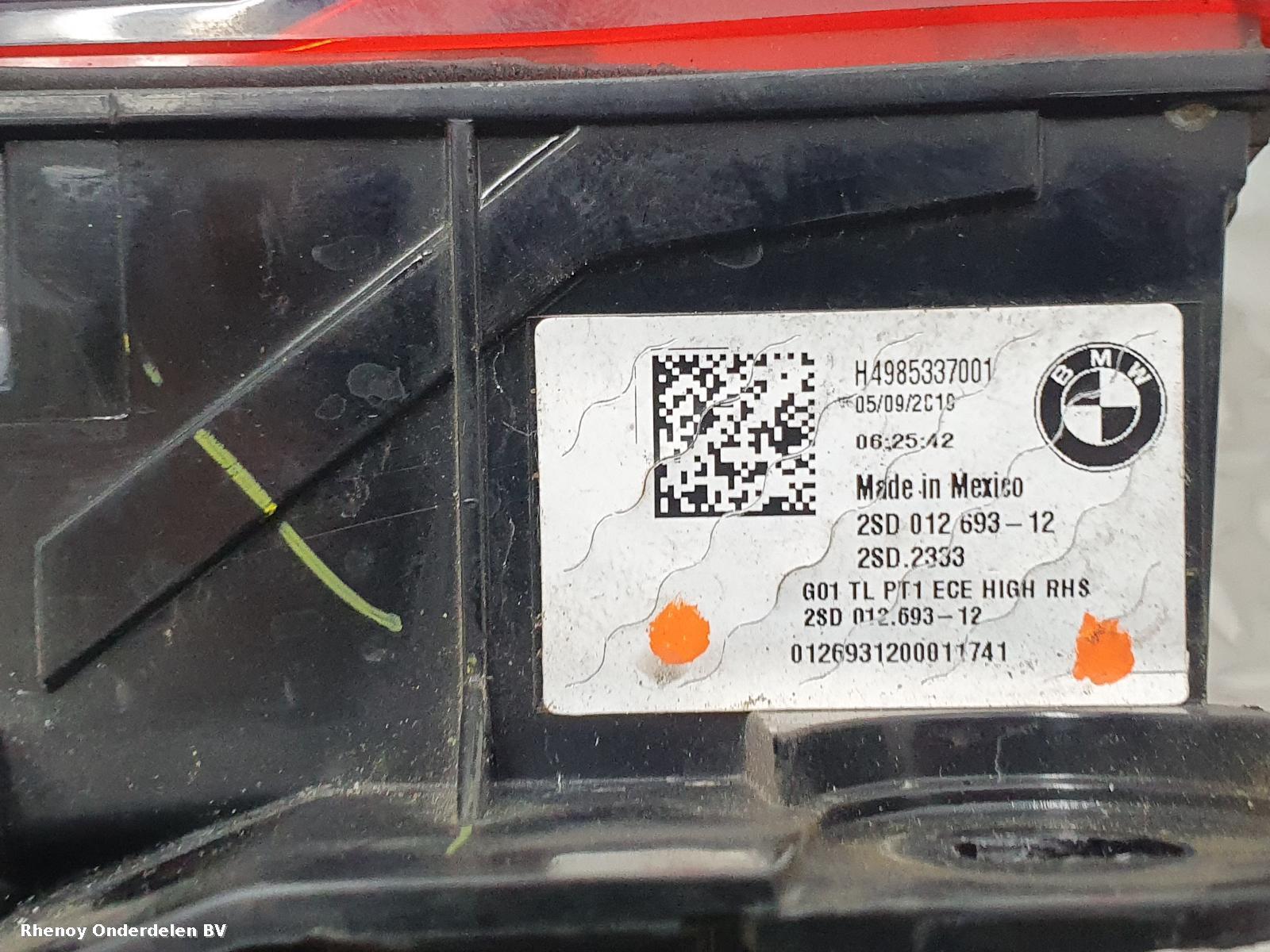 2020 BMW X3 ACHTERLICHT R View Auto part ACHTERLICHT R BMW X3 2020