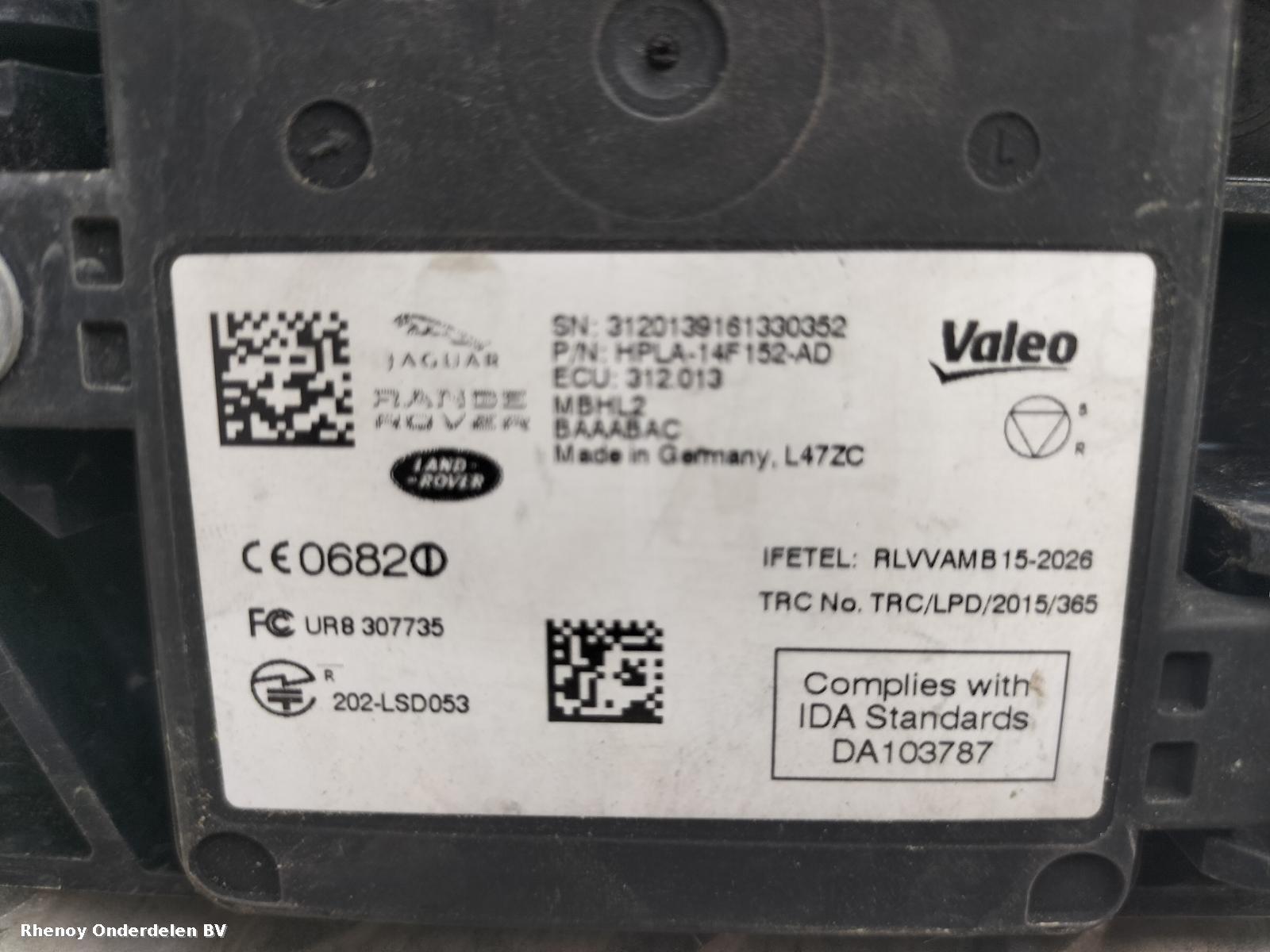 2016 LAND ROVER RANGE ROVER SPORT SENSOR RADAR View Auto part SENSOR RADAR LAND ROVER RANGE ROVER SPORT 2016