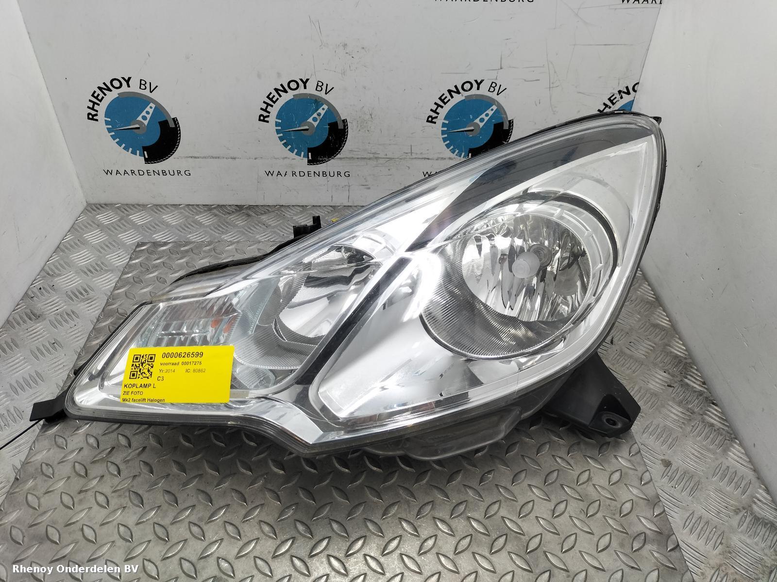 View Auto part L Headlamp CITROEN C3 2014