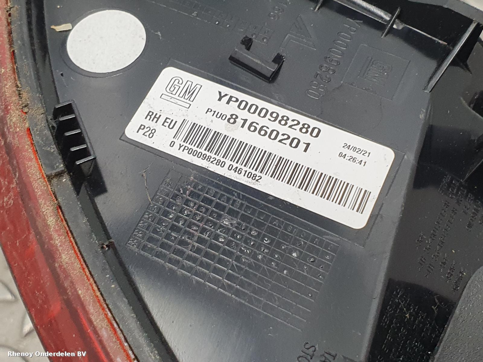 View Auto part ACHTERLICHT R OPEL / VAUXHALL GRANDLAND 2021