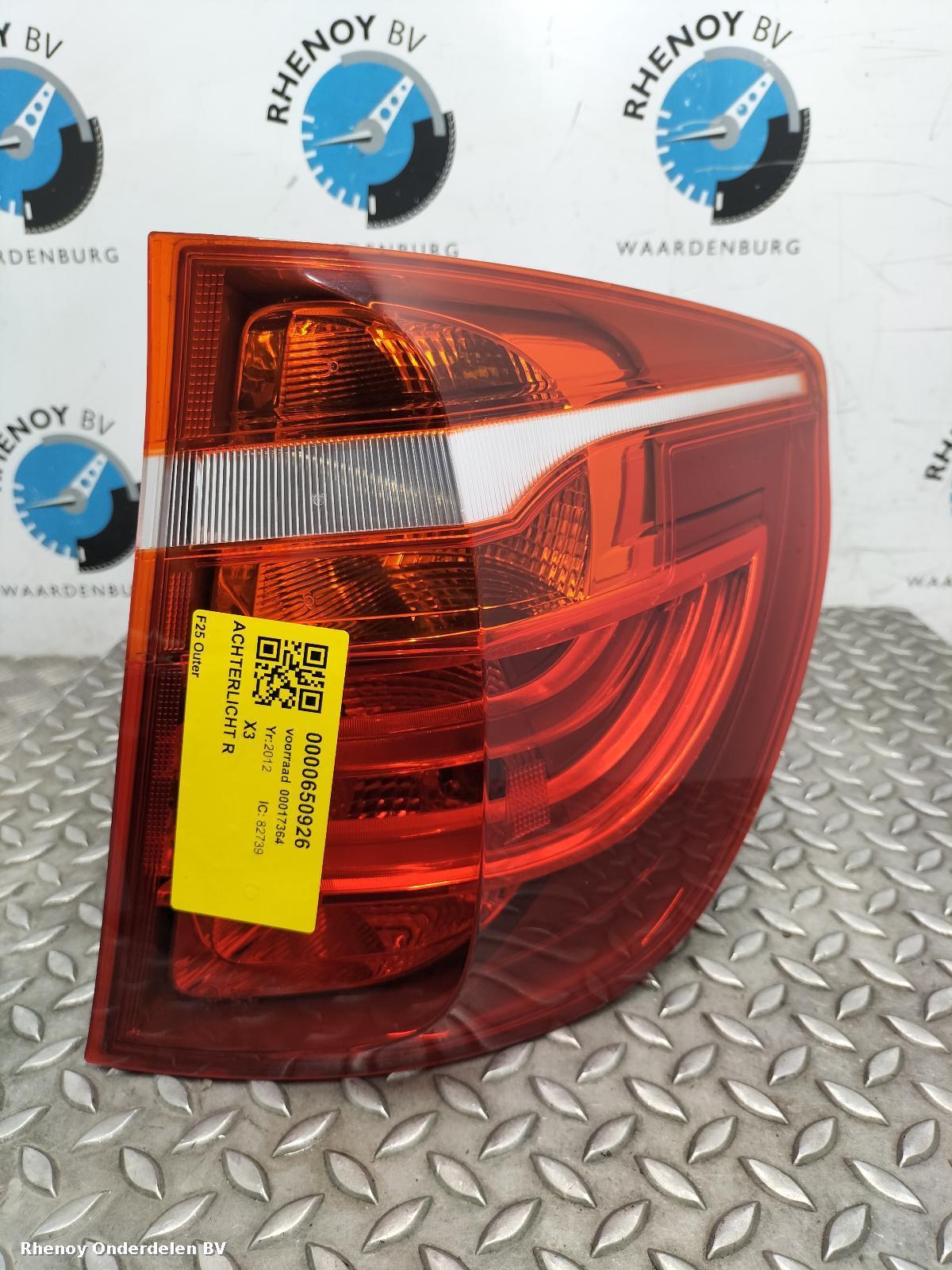 2012 BMW X3 ACHTERLICHT R View Auto part ACHTERLICHT R BMW X3 2012