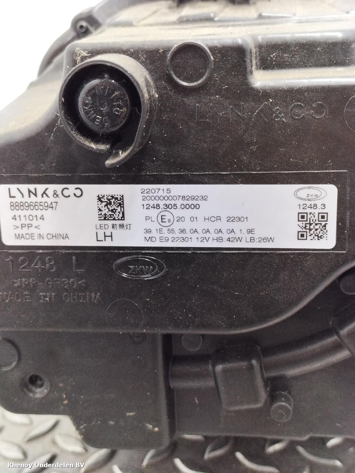 View Auto part L Headlamp LYNK AND CO 01 2023