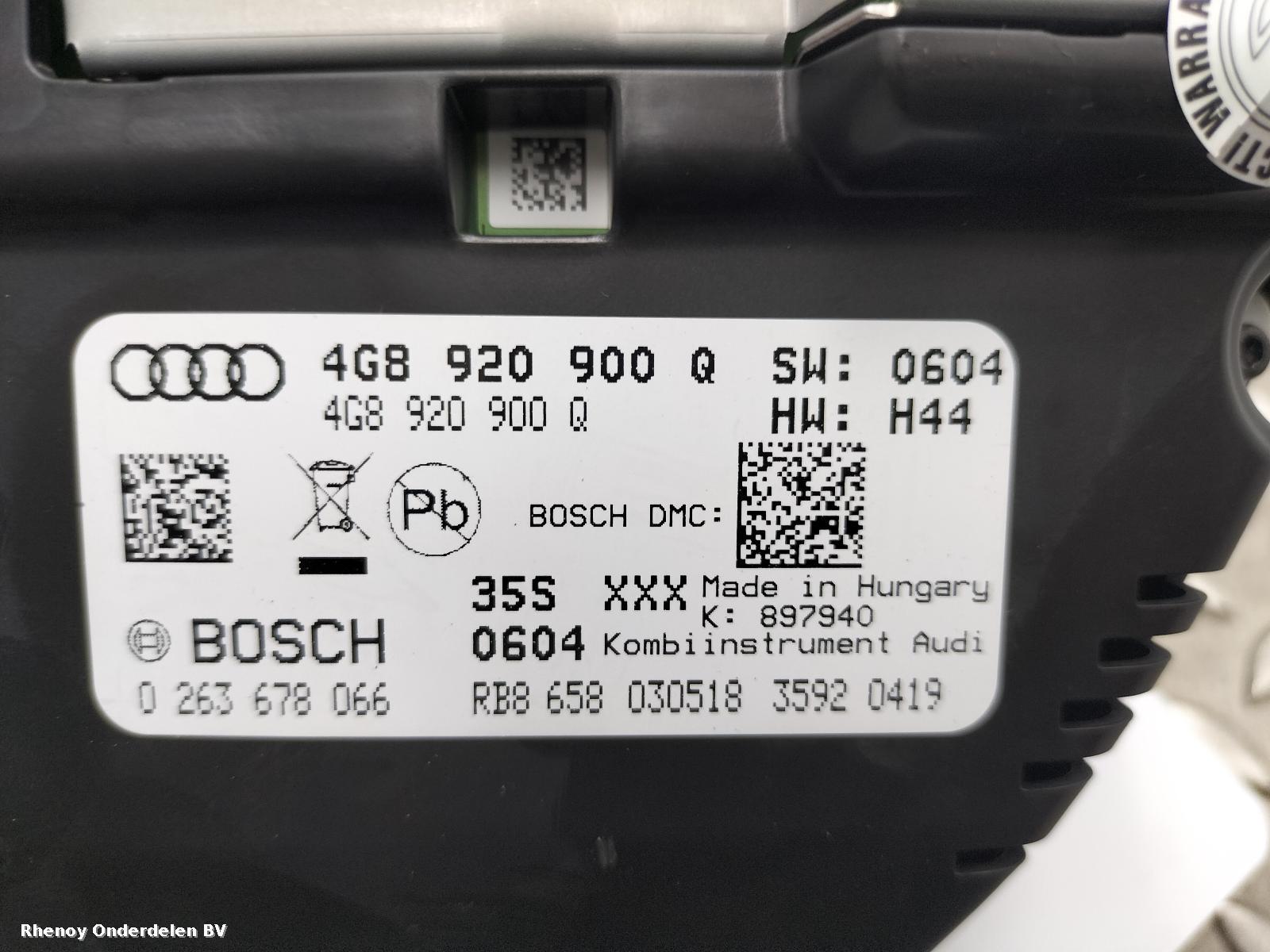 2018 AUDI A6 KLOKKENPANEEL View Auto part KLOKKENPANEEL AUDI A6 2018