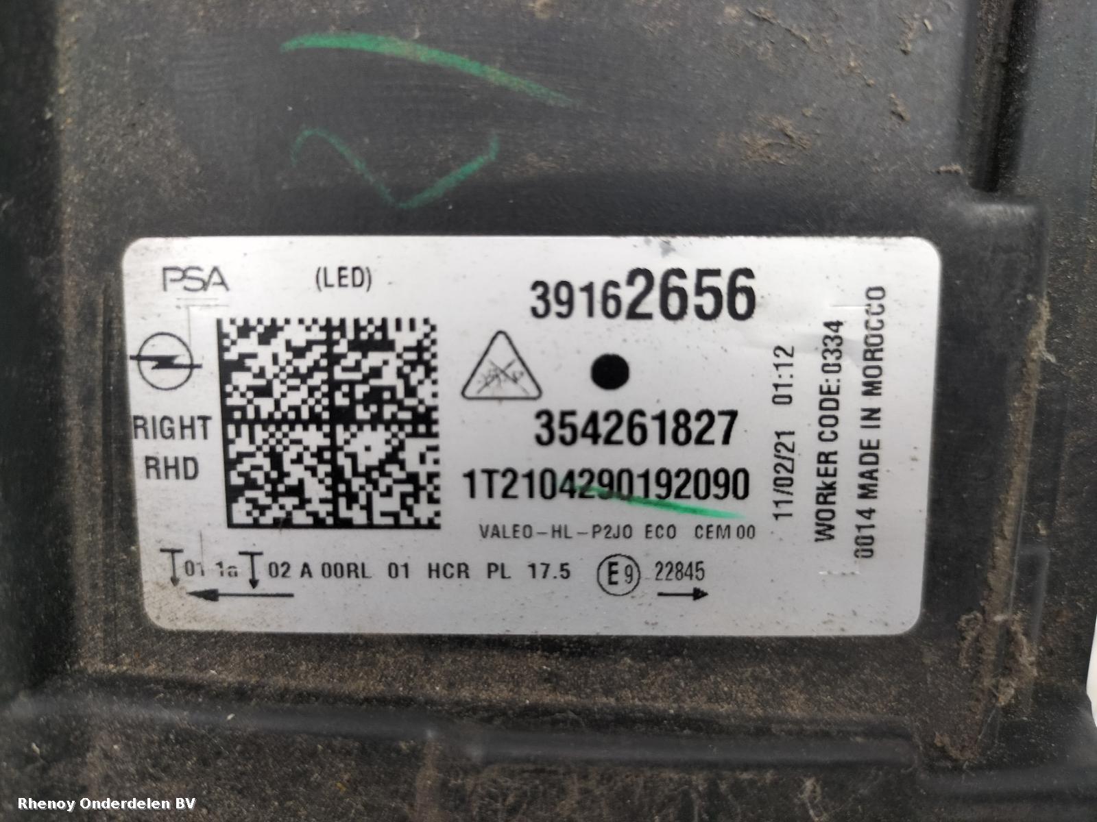 View Auto part KOPLAMP R OPEL / VAUXHALL CORSA 2021