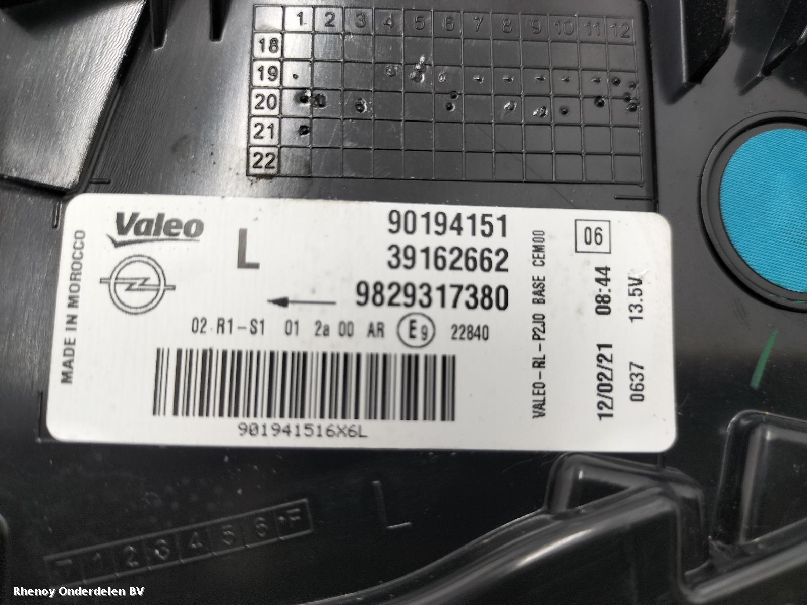 View Auto part ACHTERLICHT L OPEL / VAUXHALL CORSA 2021