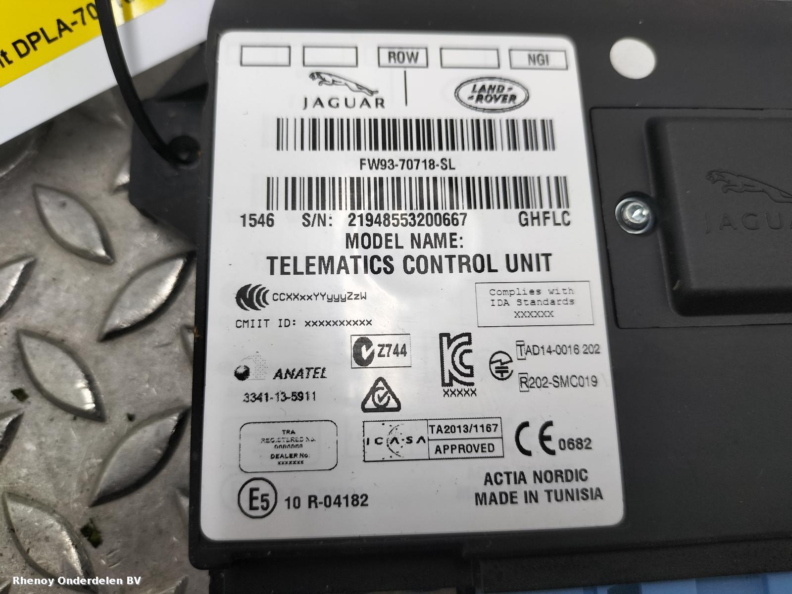View Auto part COMPUTER ECU LAND ROVER DISCOVERY SPORT 2016